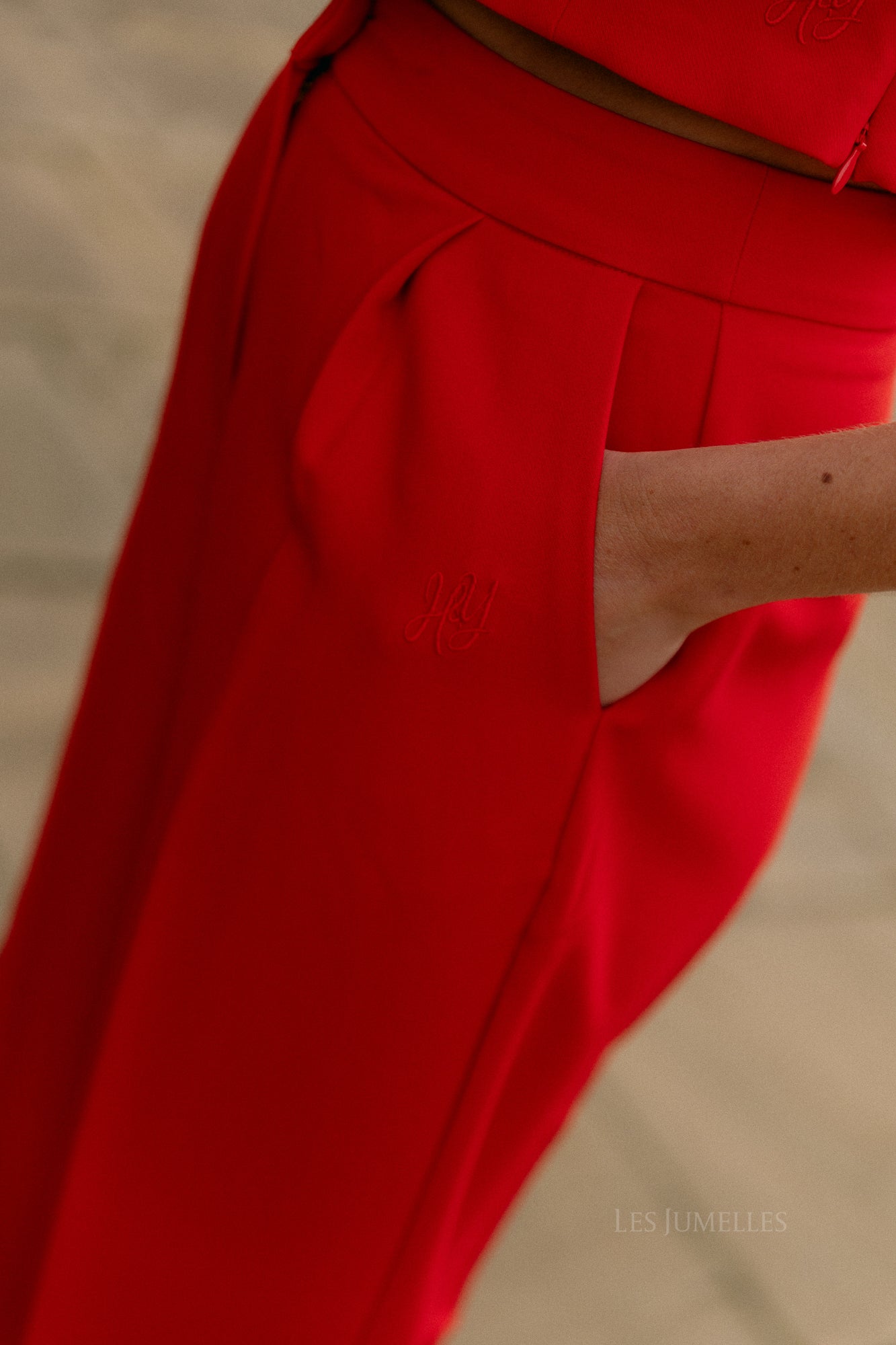 Anna pants poppy red