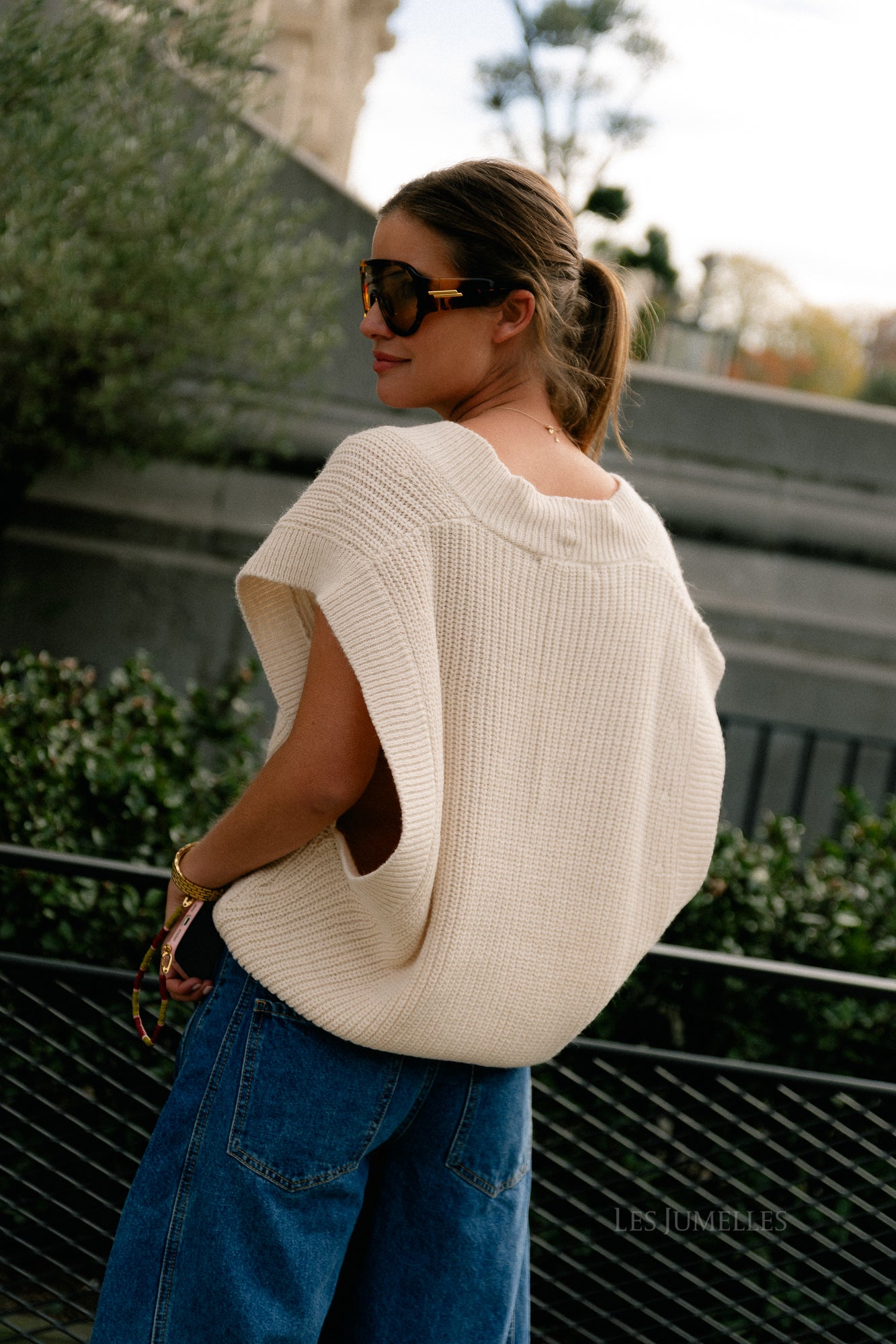 Félicia SS gilet ecru