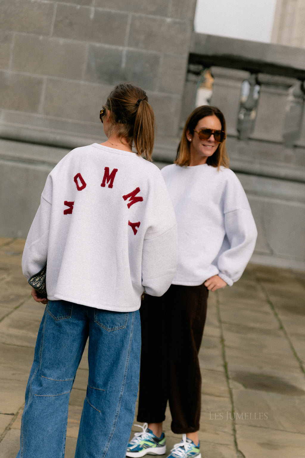 ORIGINAL Mommy sweater burgundy/light grey