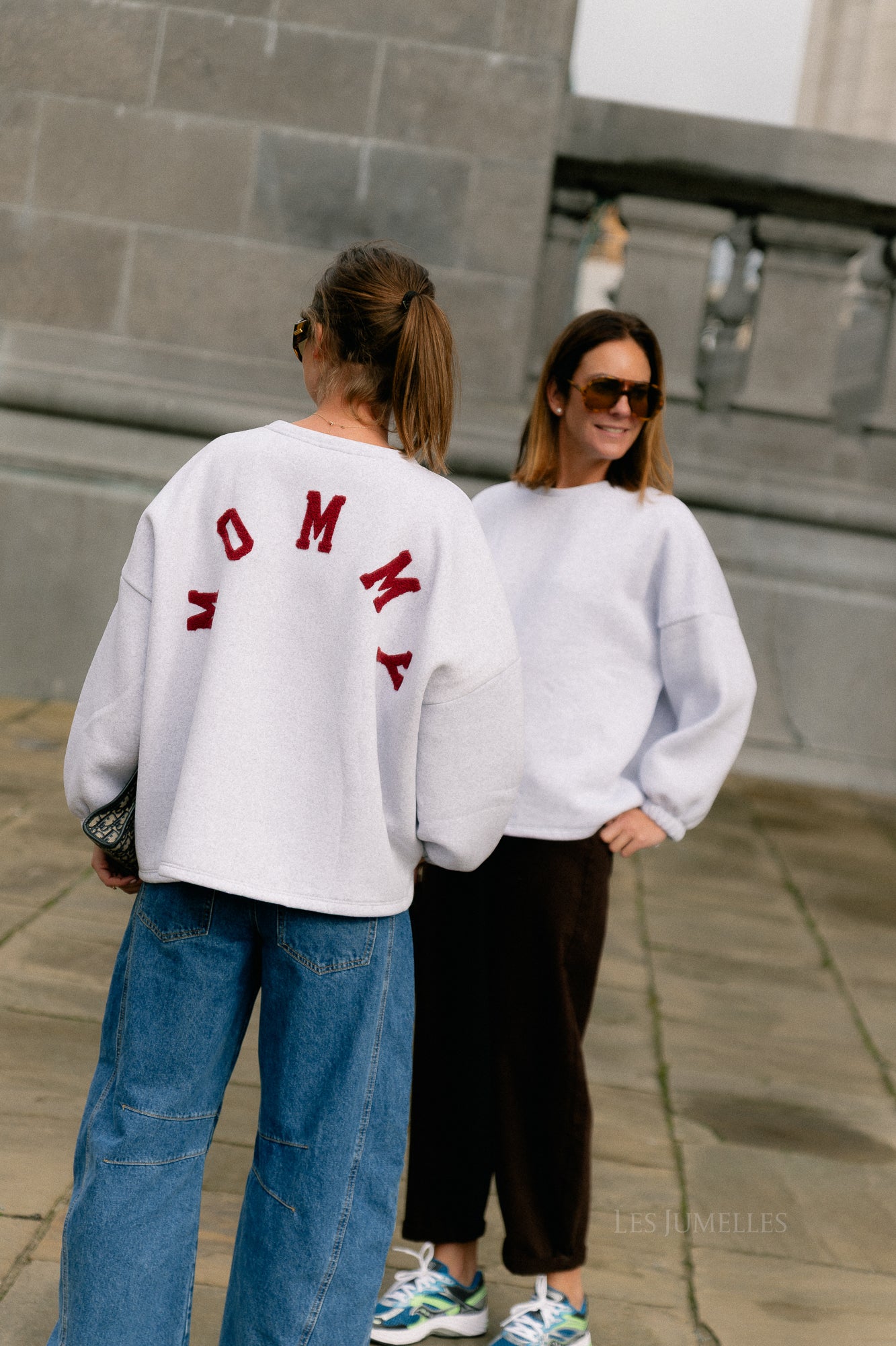 ORIGINAL Mommy sweater burgundy/light grey