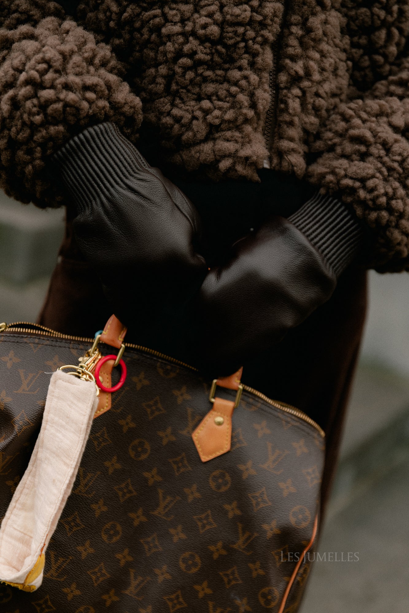 SLFOlga padded leather mittens