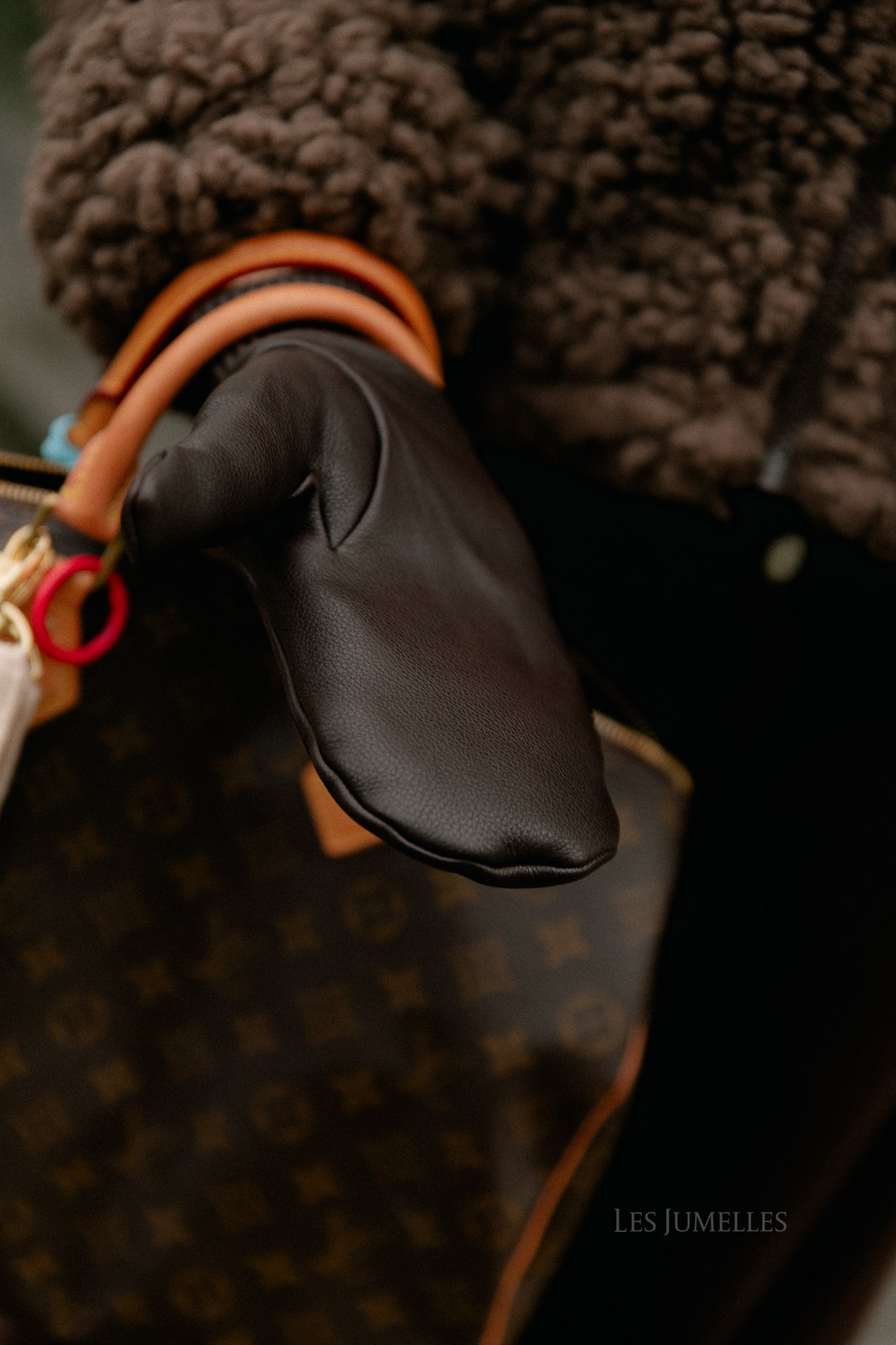 SLFOlga padded leather mittens