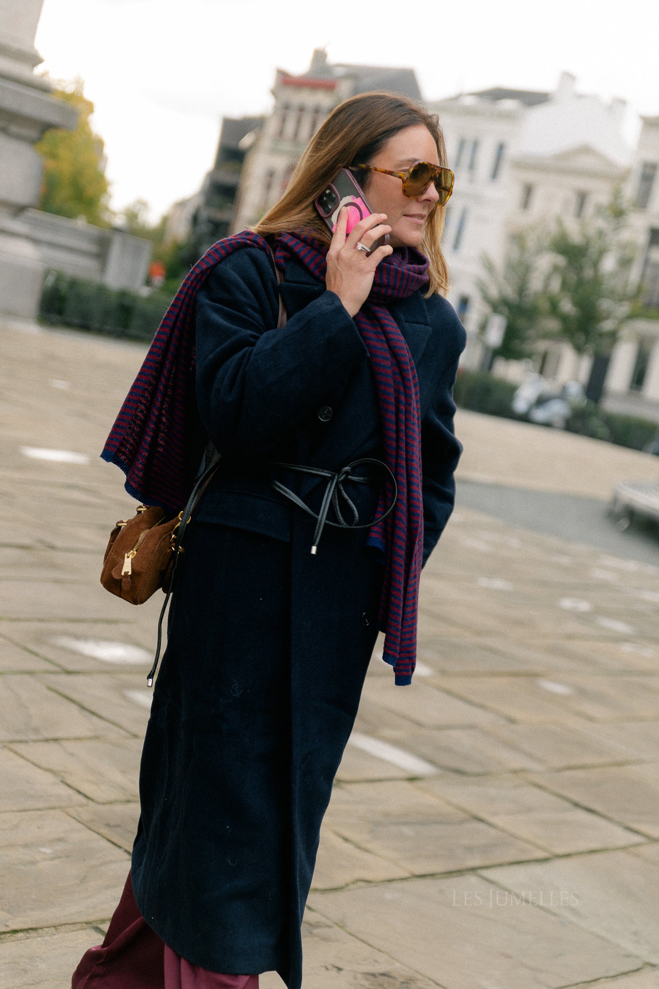 Leana wool coat night sky
