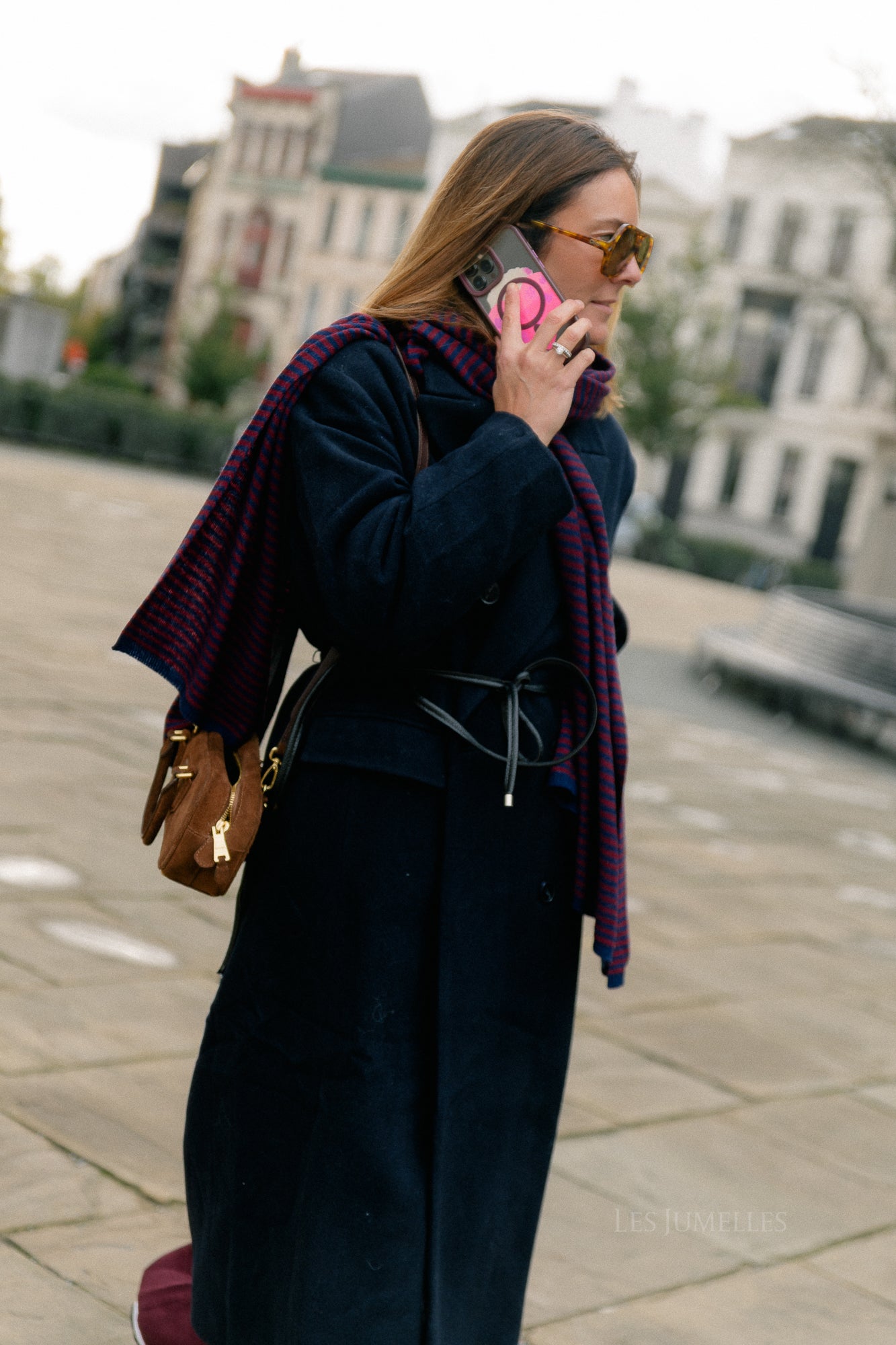Leana wool coat night sky
