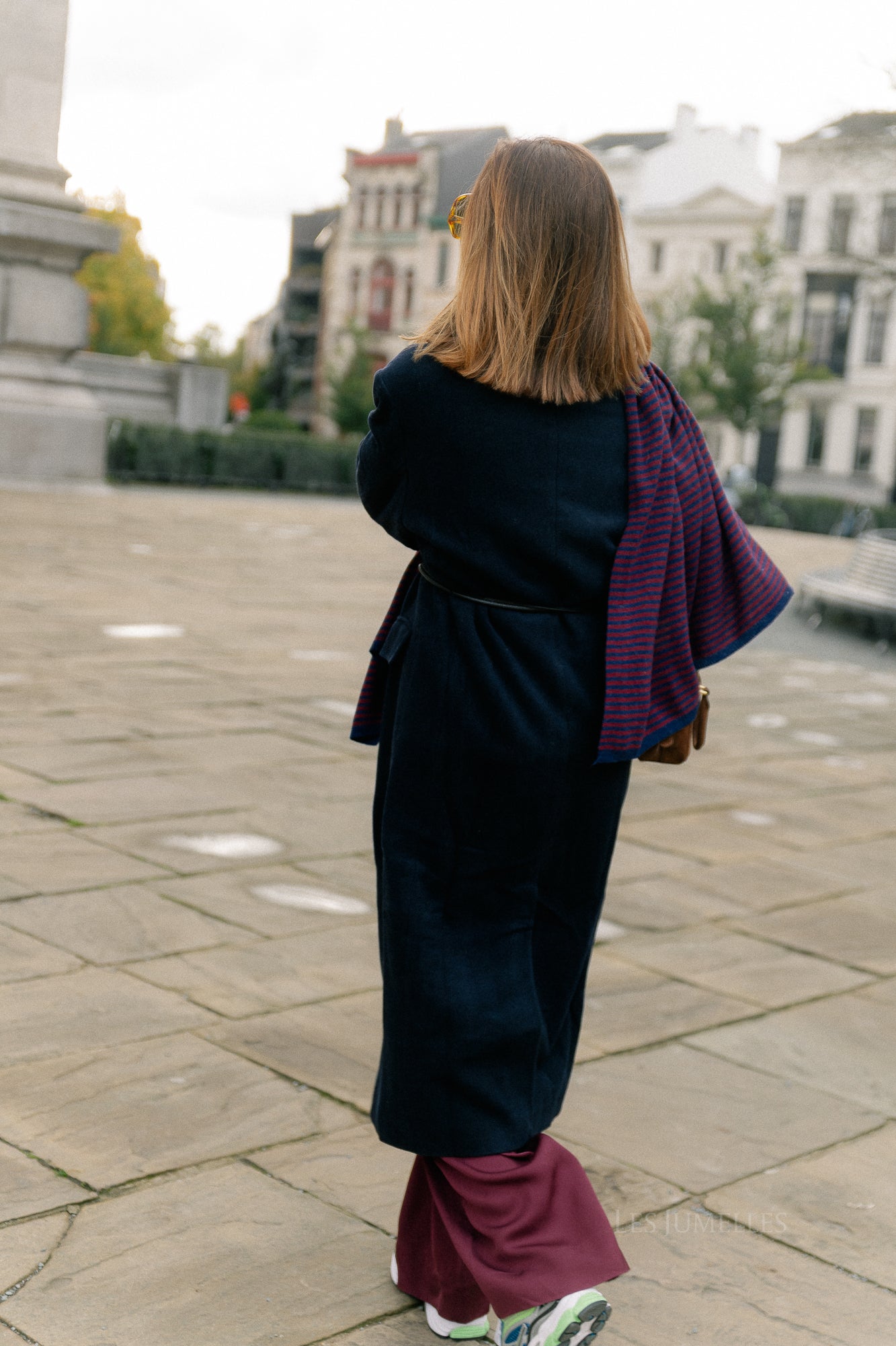 Leana wool coat night sky