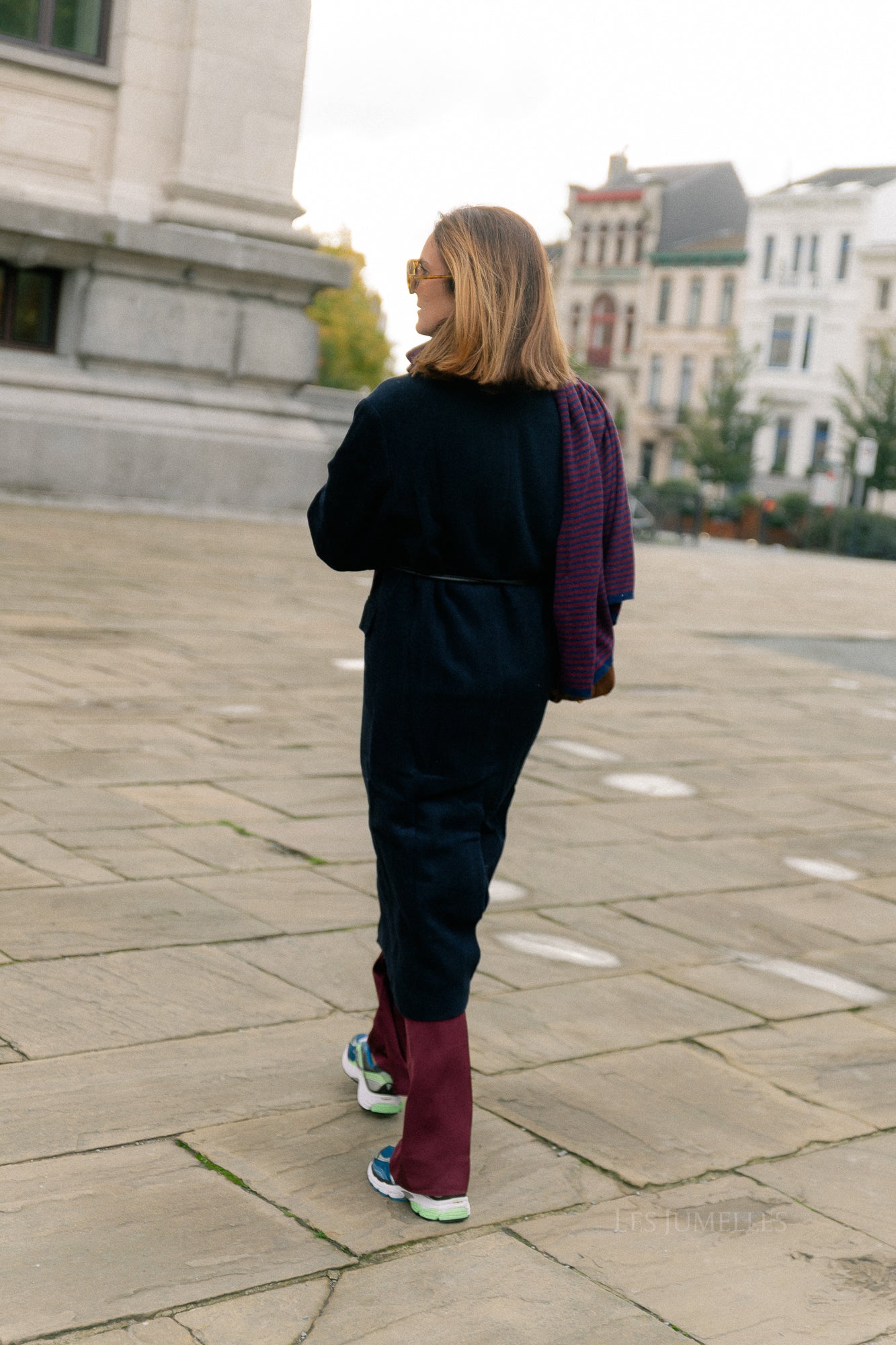 Leana wool coat night sky