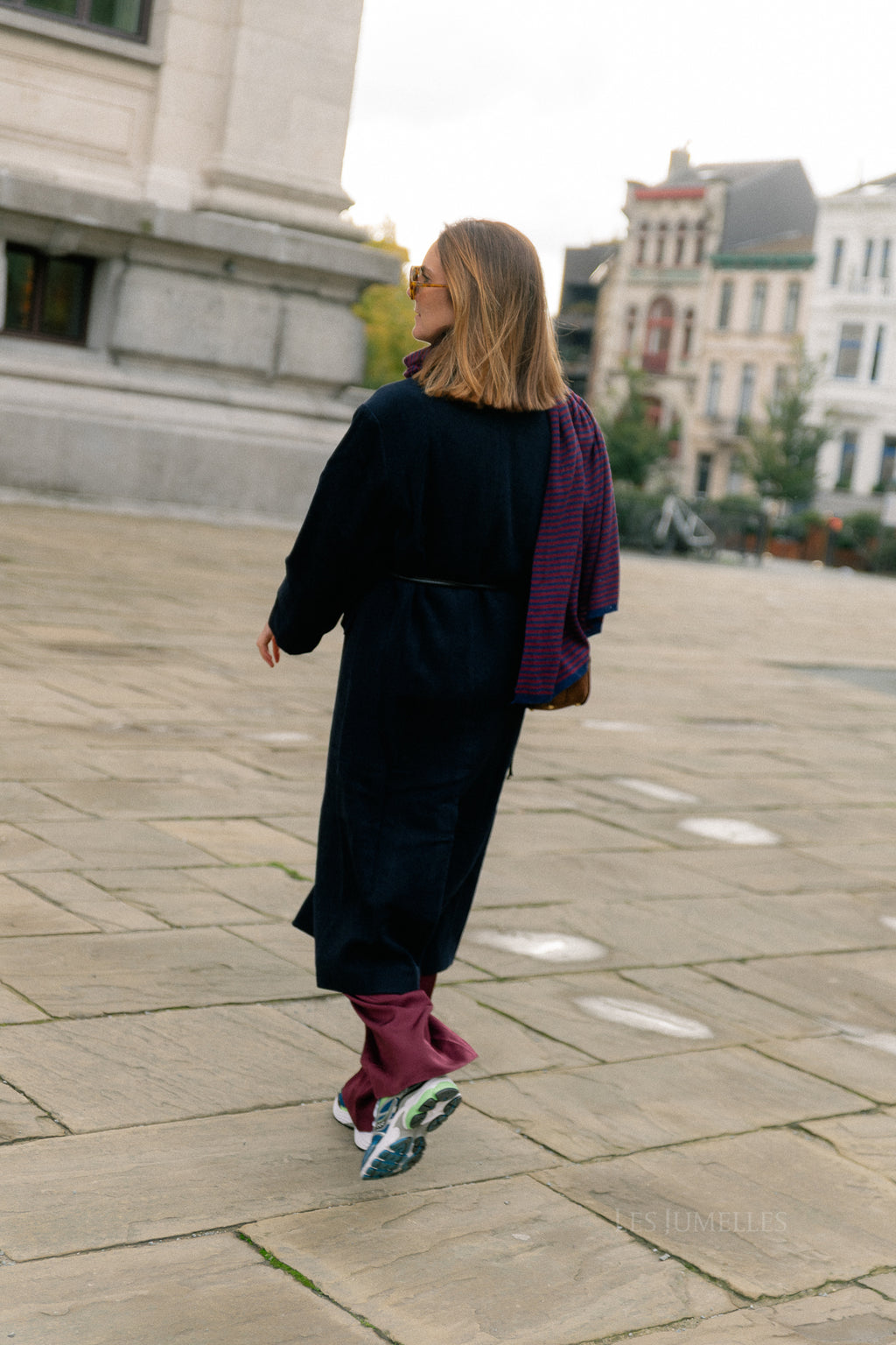 Leana wool coat night sky