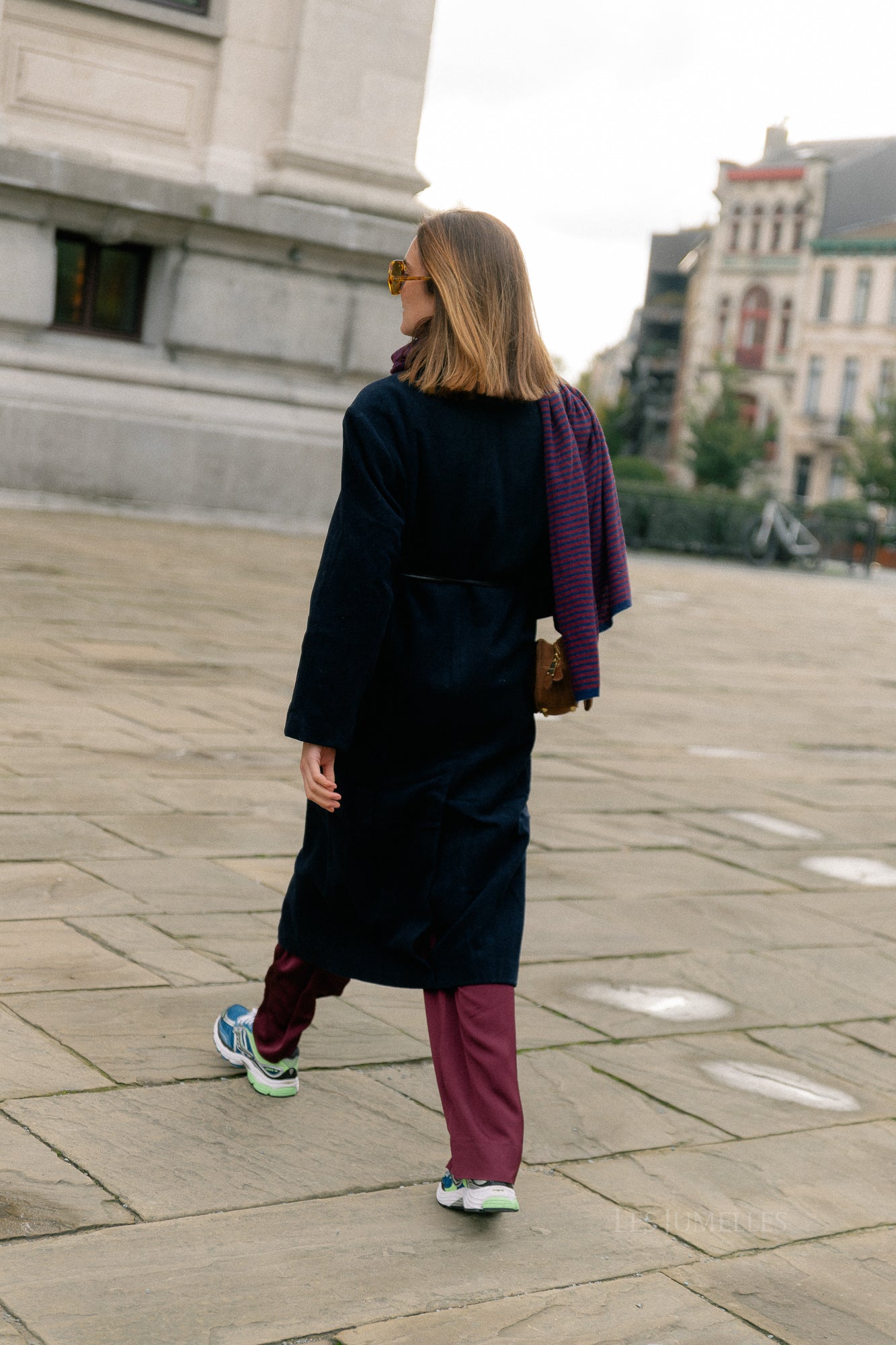 Leana wool coat night sky
