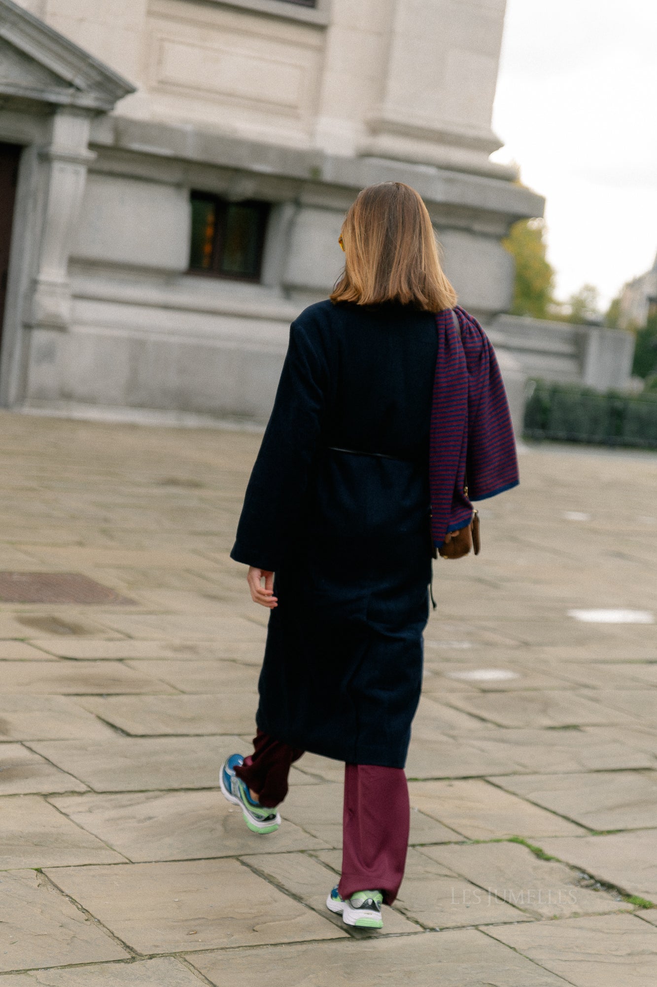 Leana wool coat night sky