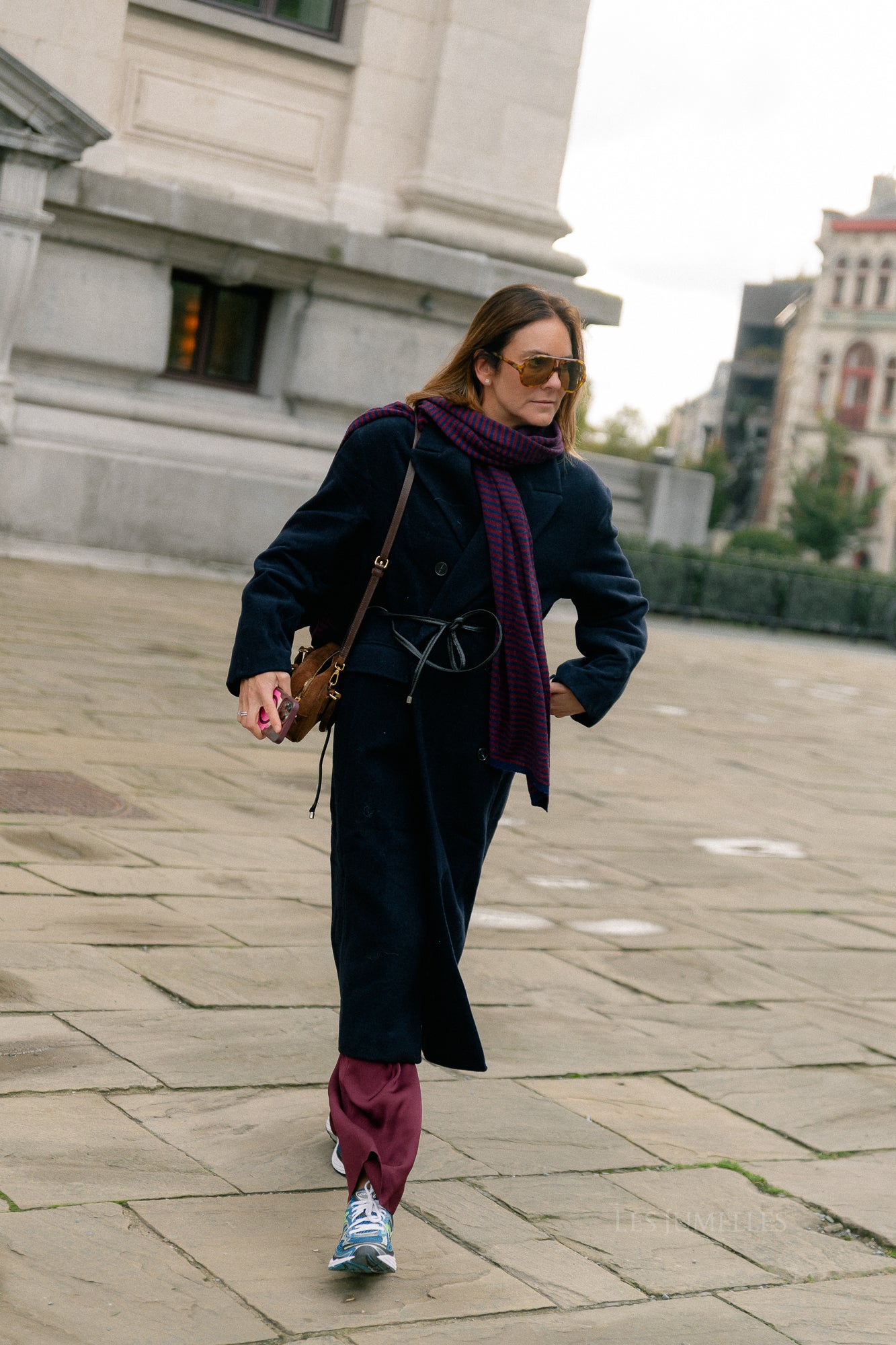 Leana wool coat night sky