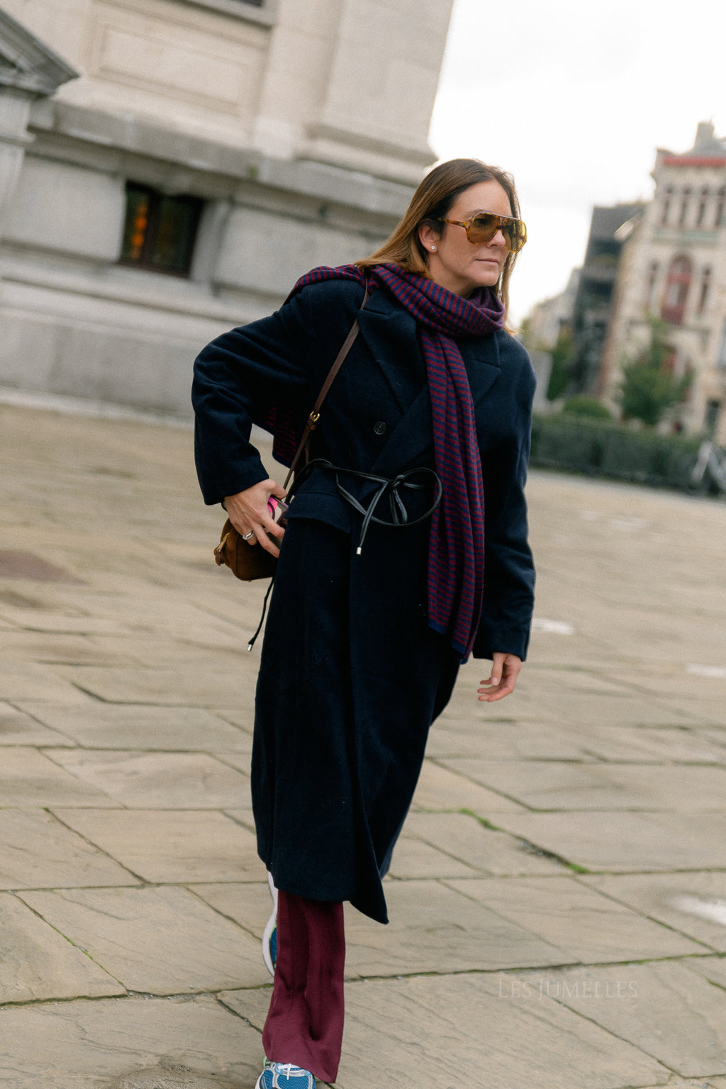 Leana wool coat night sky