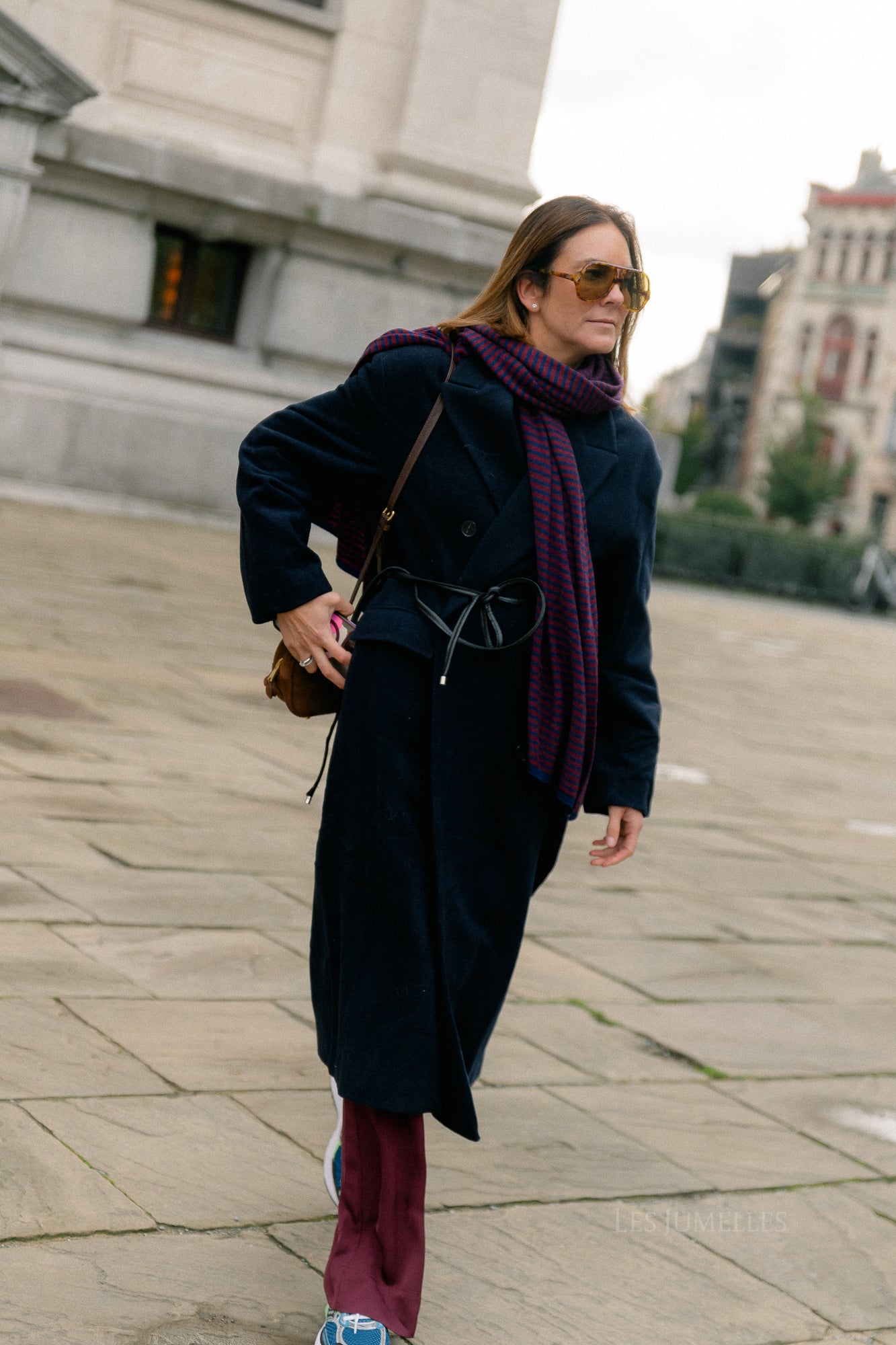 Leana wool coat night sky