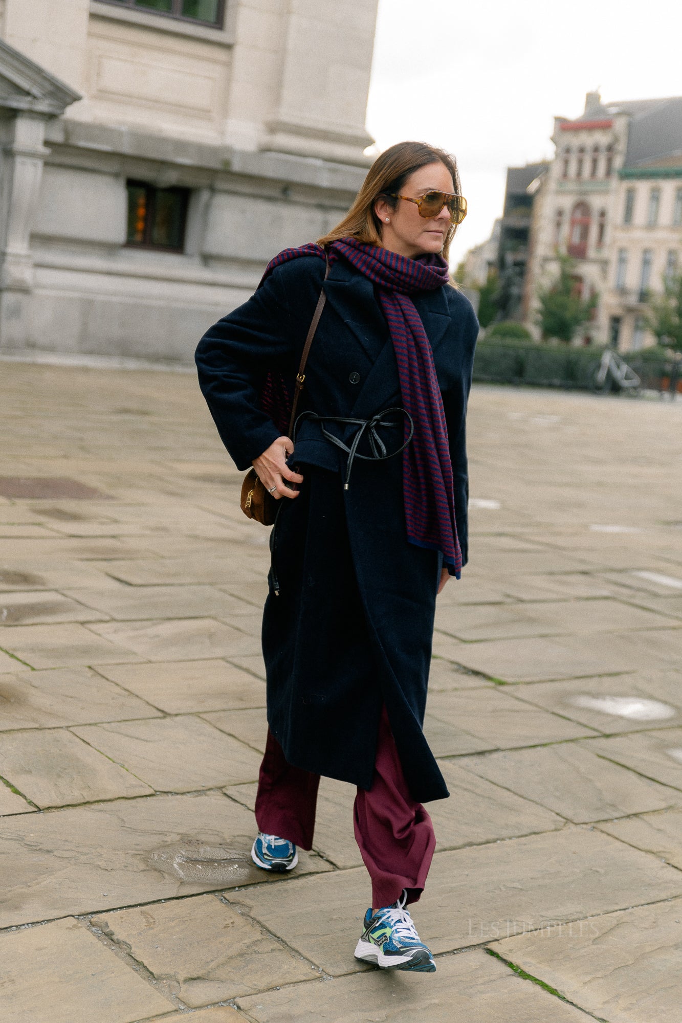 Leana wool coat night sky