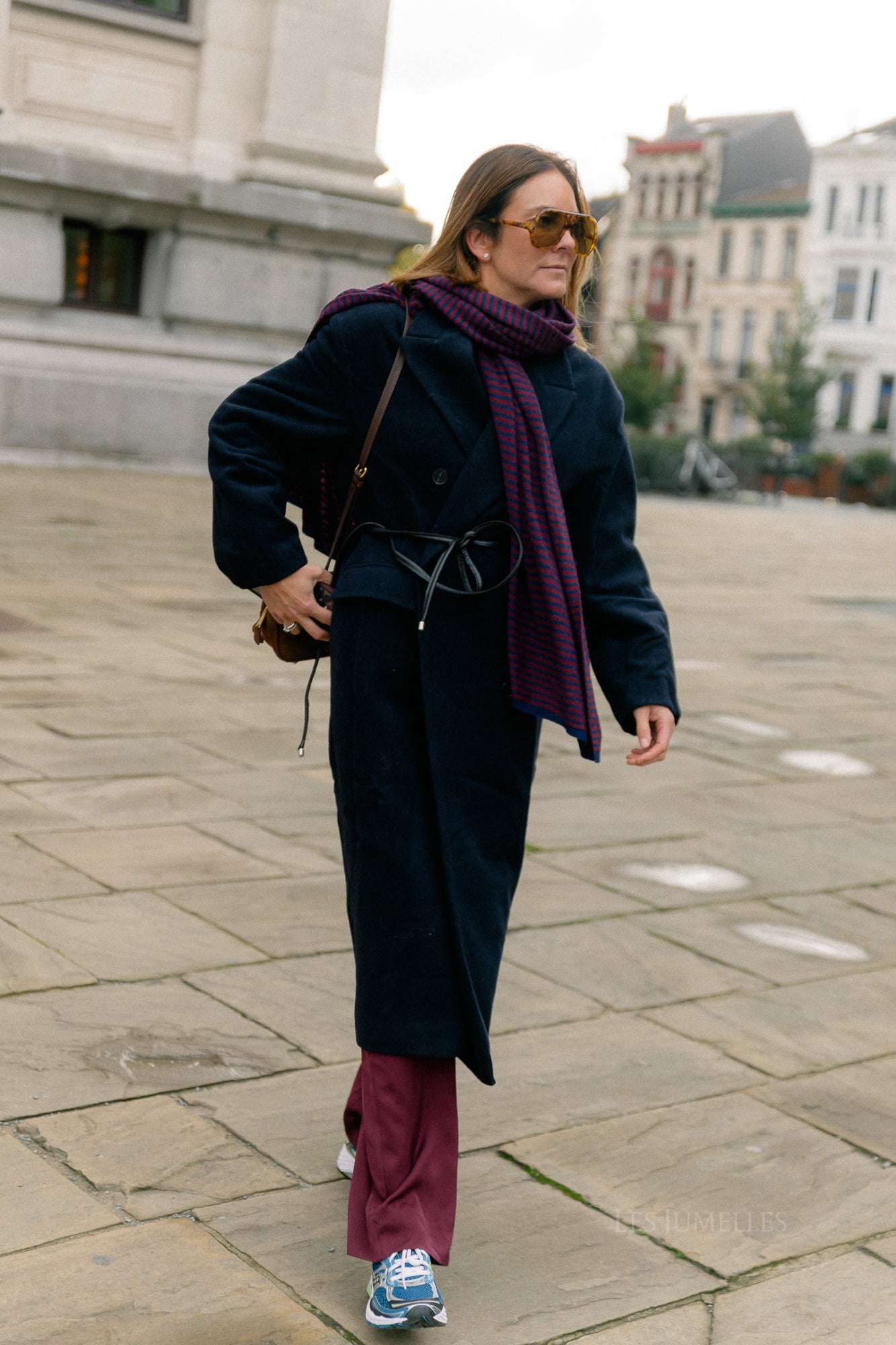Leana wool coat night sky