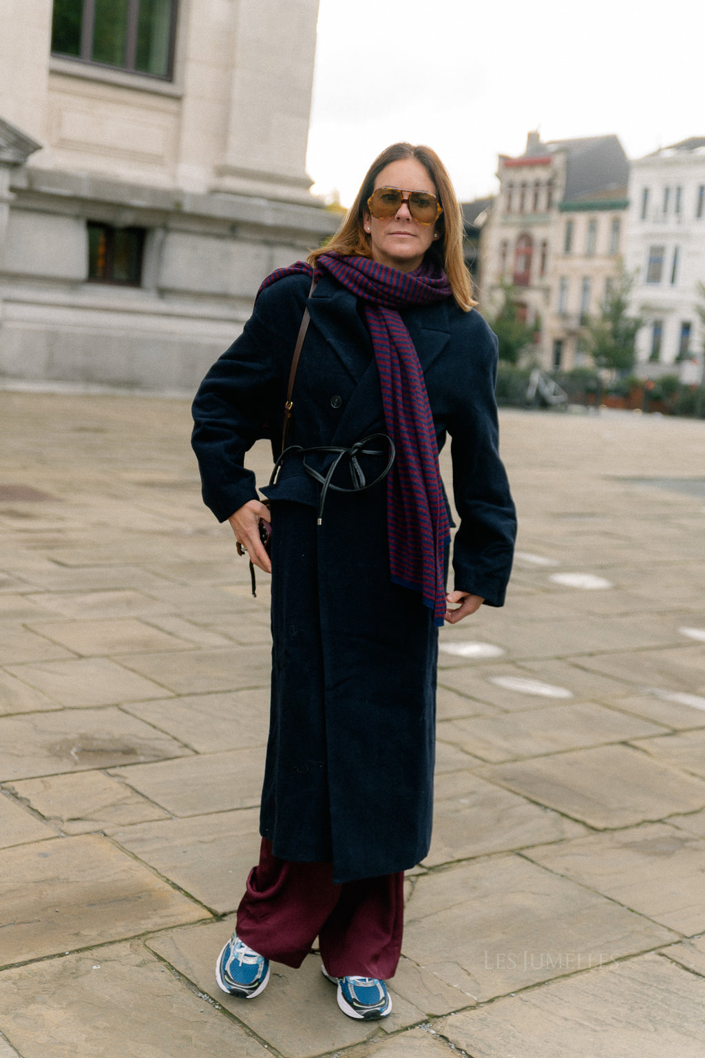 Leana wool coat night sky