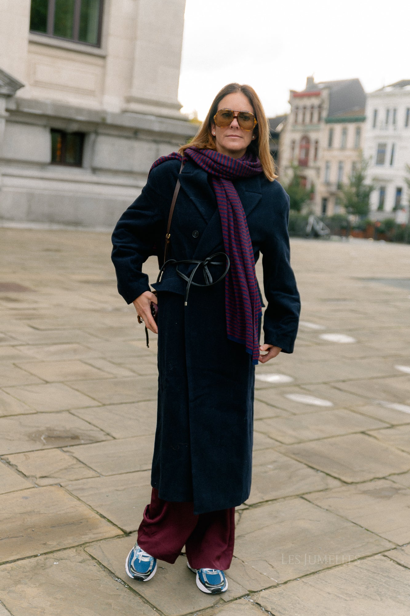 Leana wool coat night sky