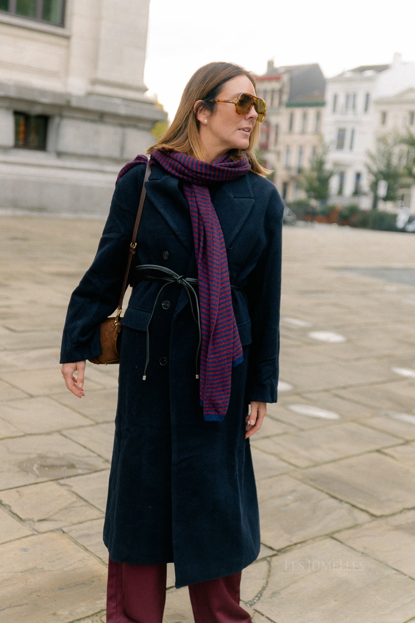 Leana wool coat night sky