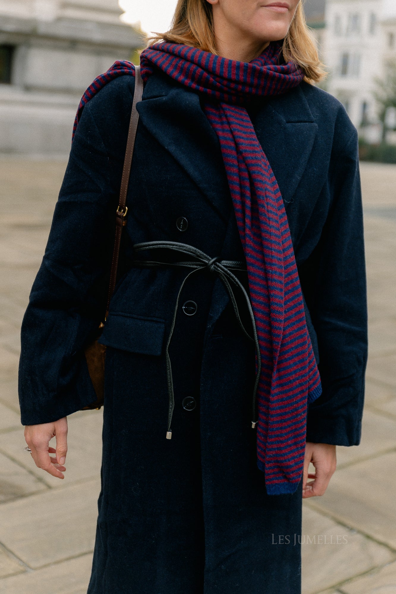 Leana wool coat night sky