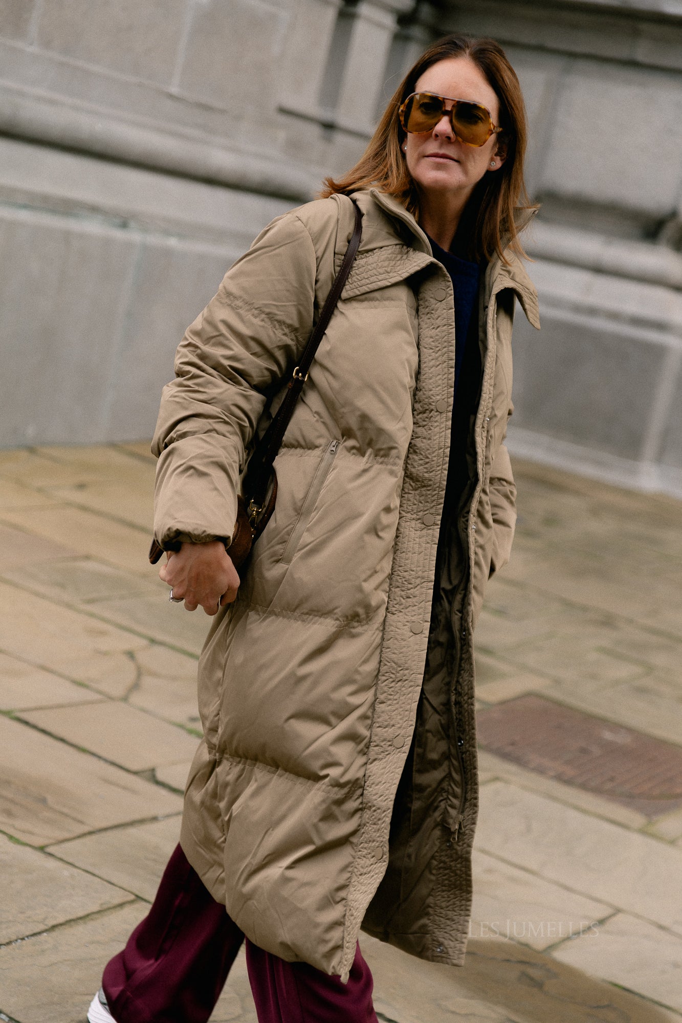 YASSevina down coat sepia tint