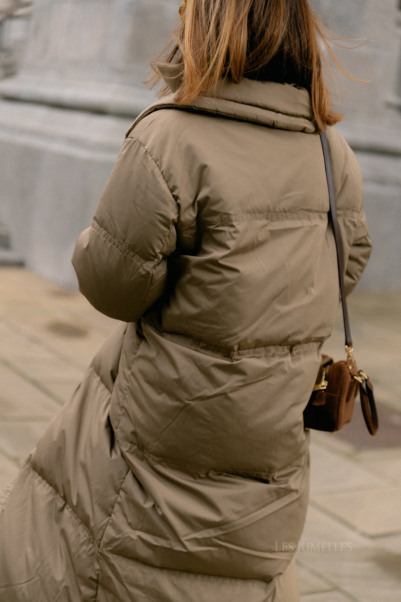 YASSevina down coat sepia tint