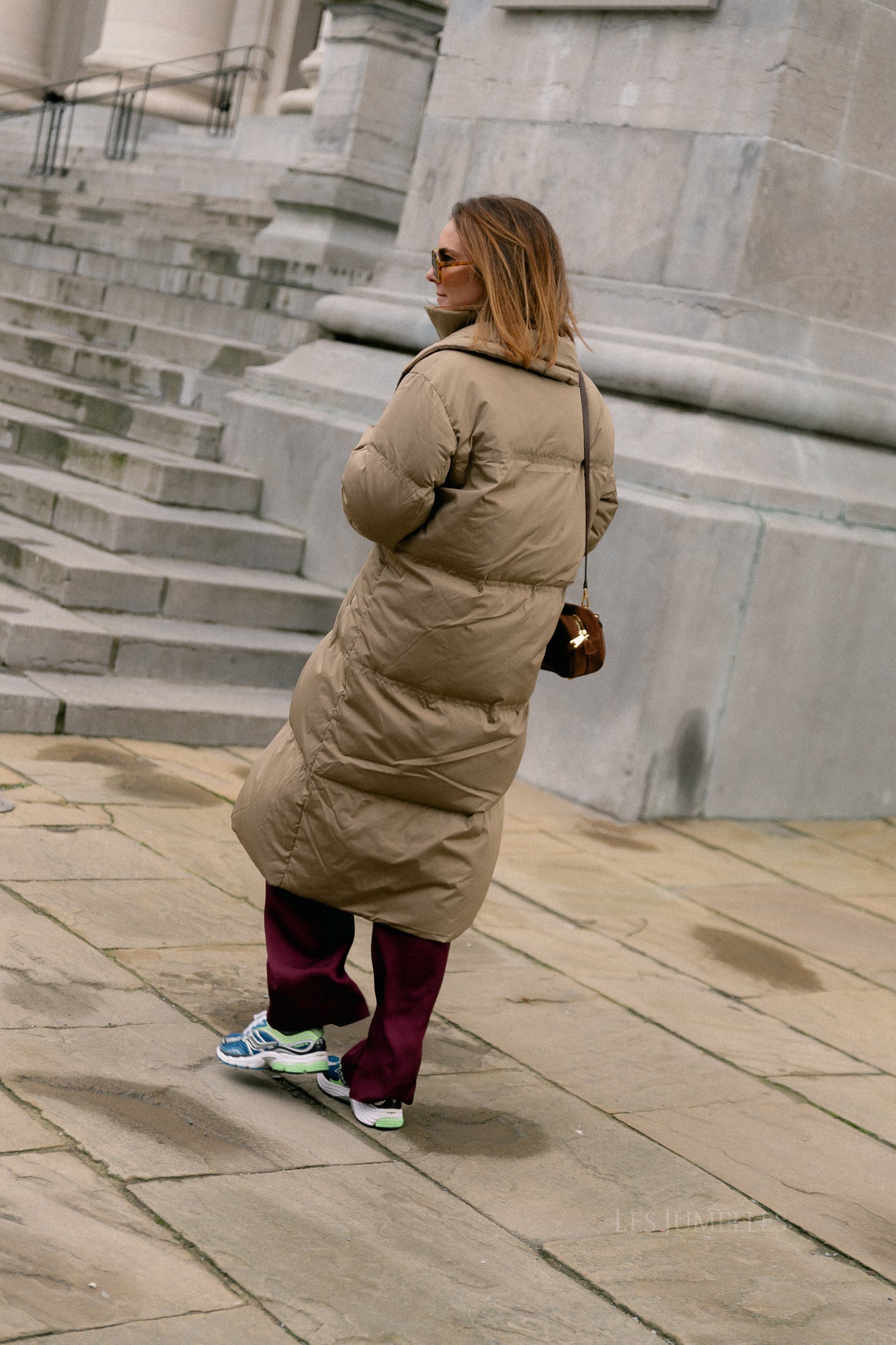 YASSevina down coat sepia tint