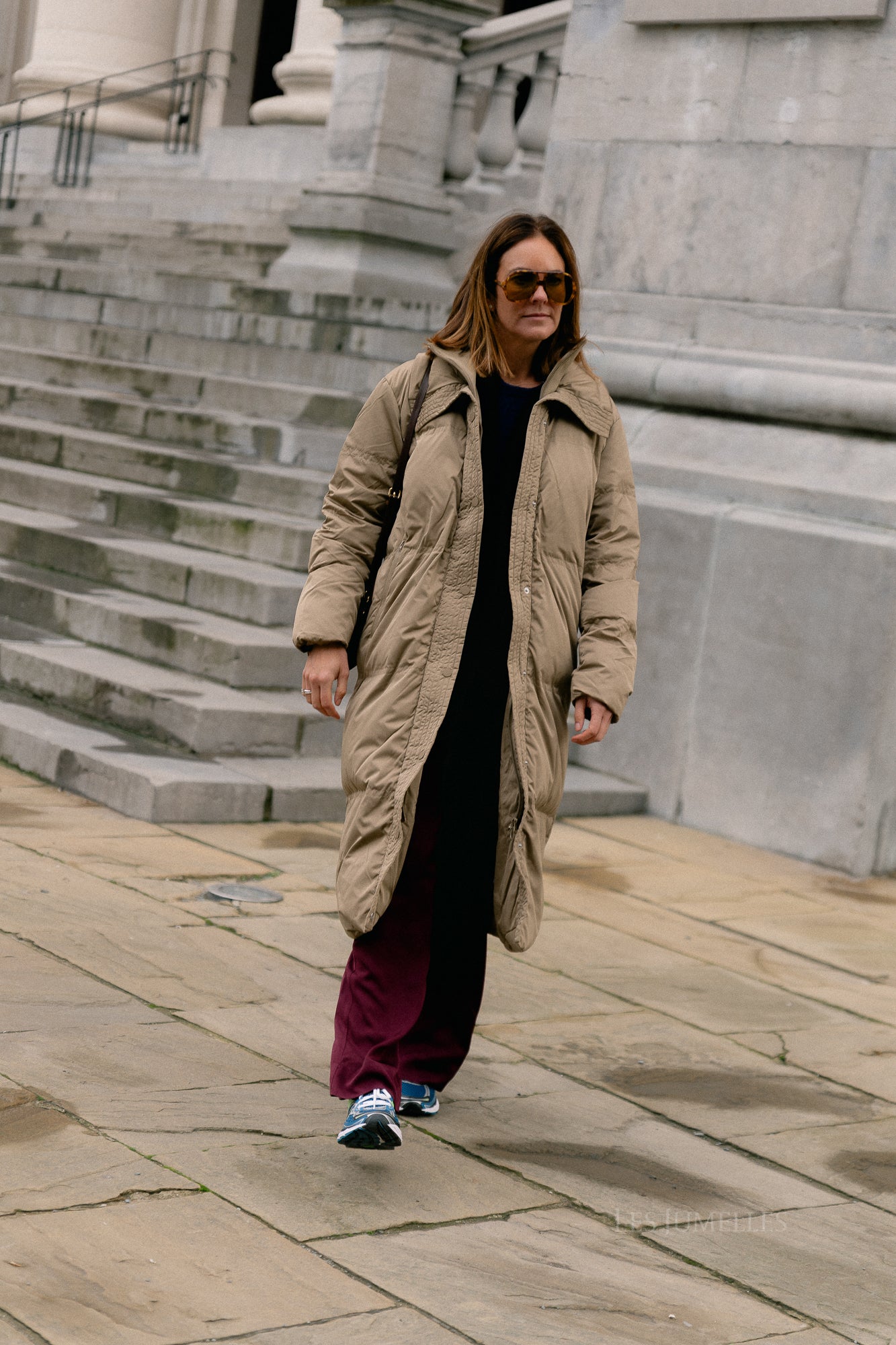 YASSevina down coat sepia tint
