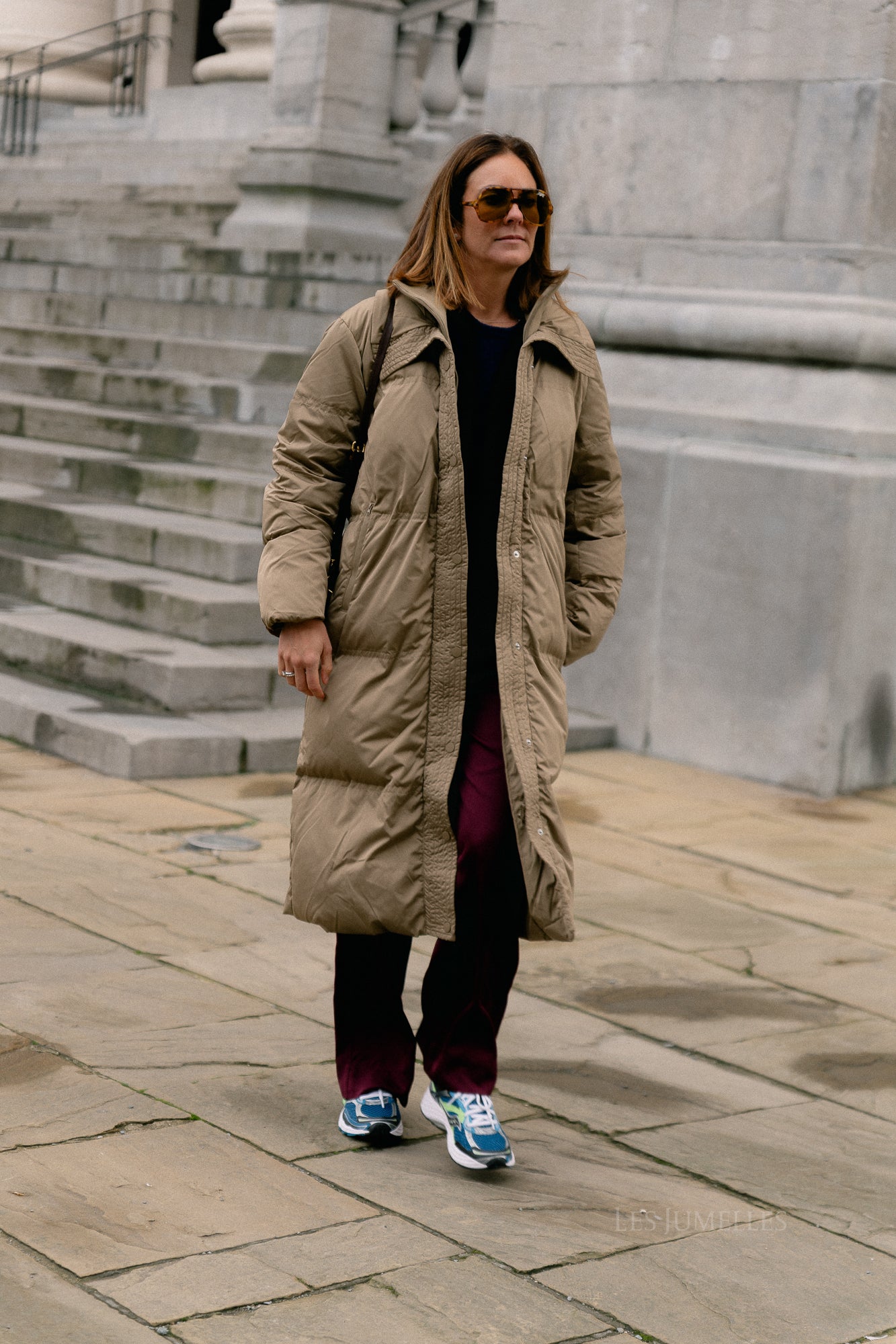 YASSevina down coat sepia tint
