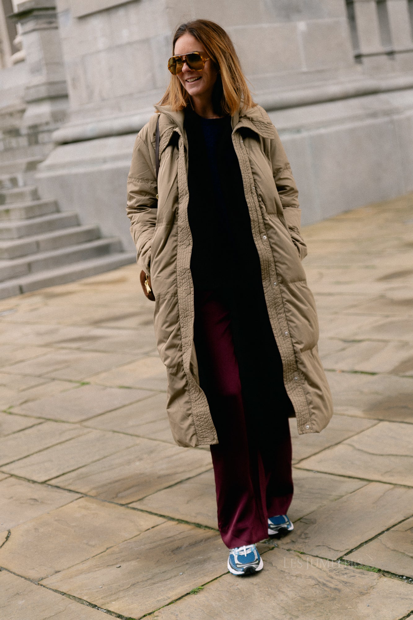 YASSevina down coat sepia tint