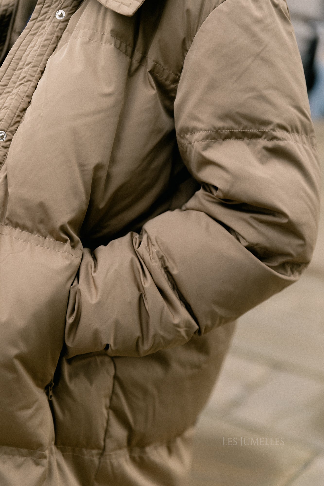 YASSevina down coat sepia tint