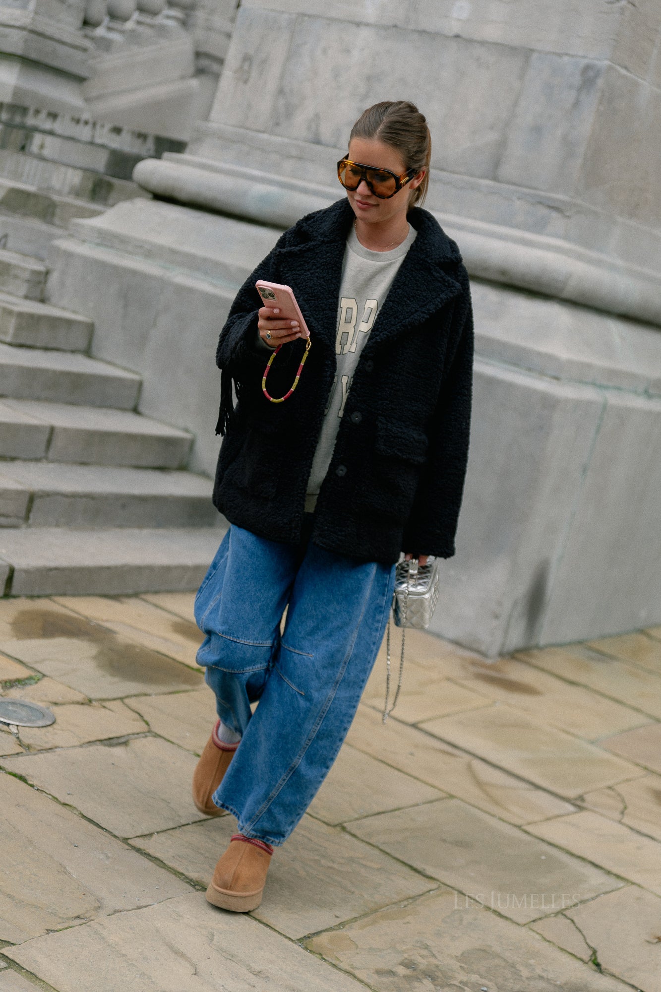 YASFina LS fringe jacket black
