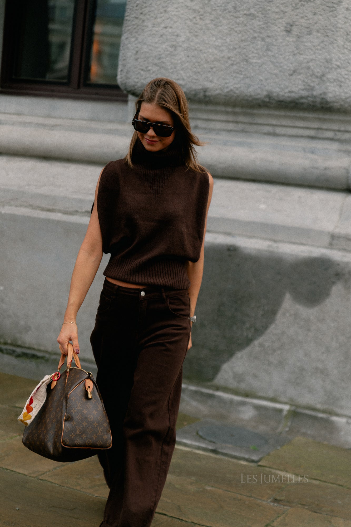 ROUCleo roll neck knit west chicory coffee