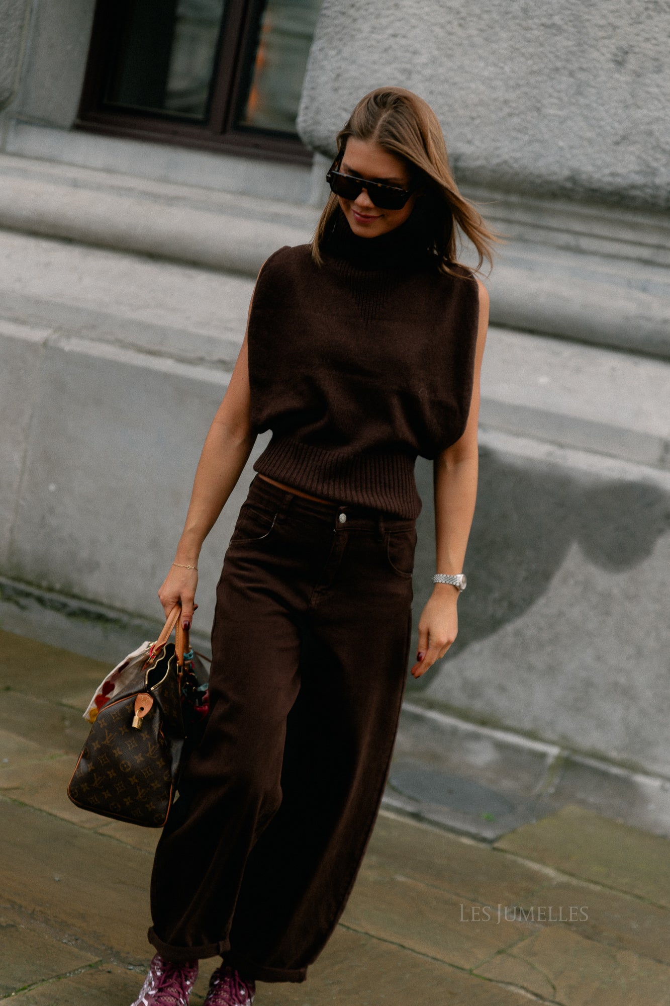 ROUCleo roll neck knit west chicory coffee