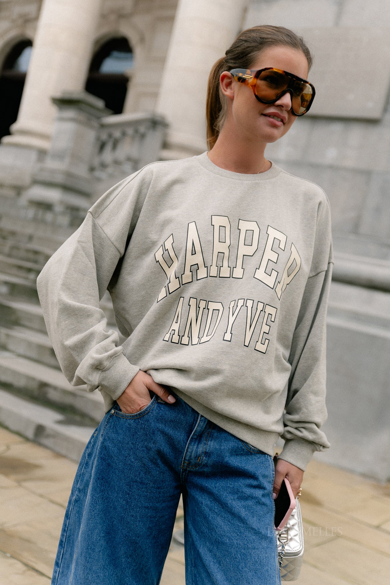 Varsity sweater grey melee