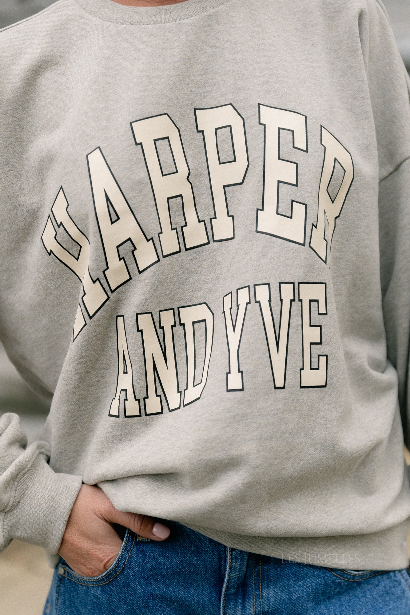Varsity sweater grey melee