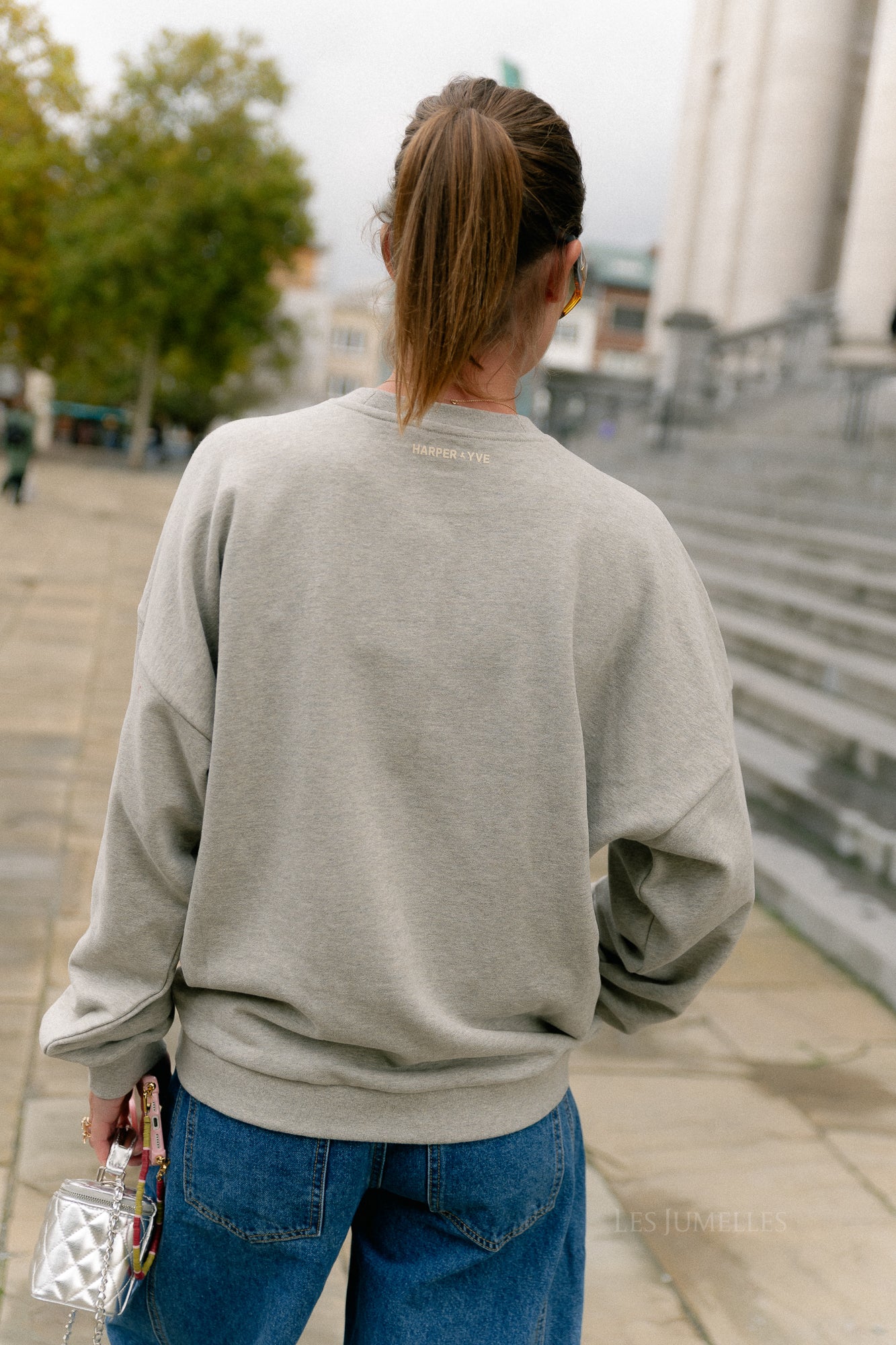 Varsity sweater grey melee