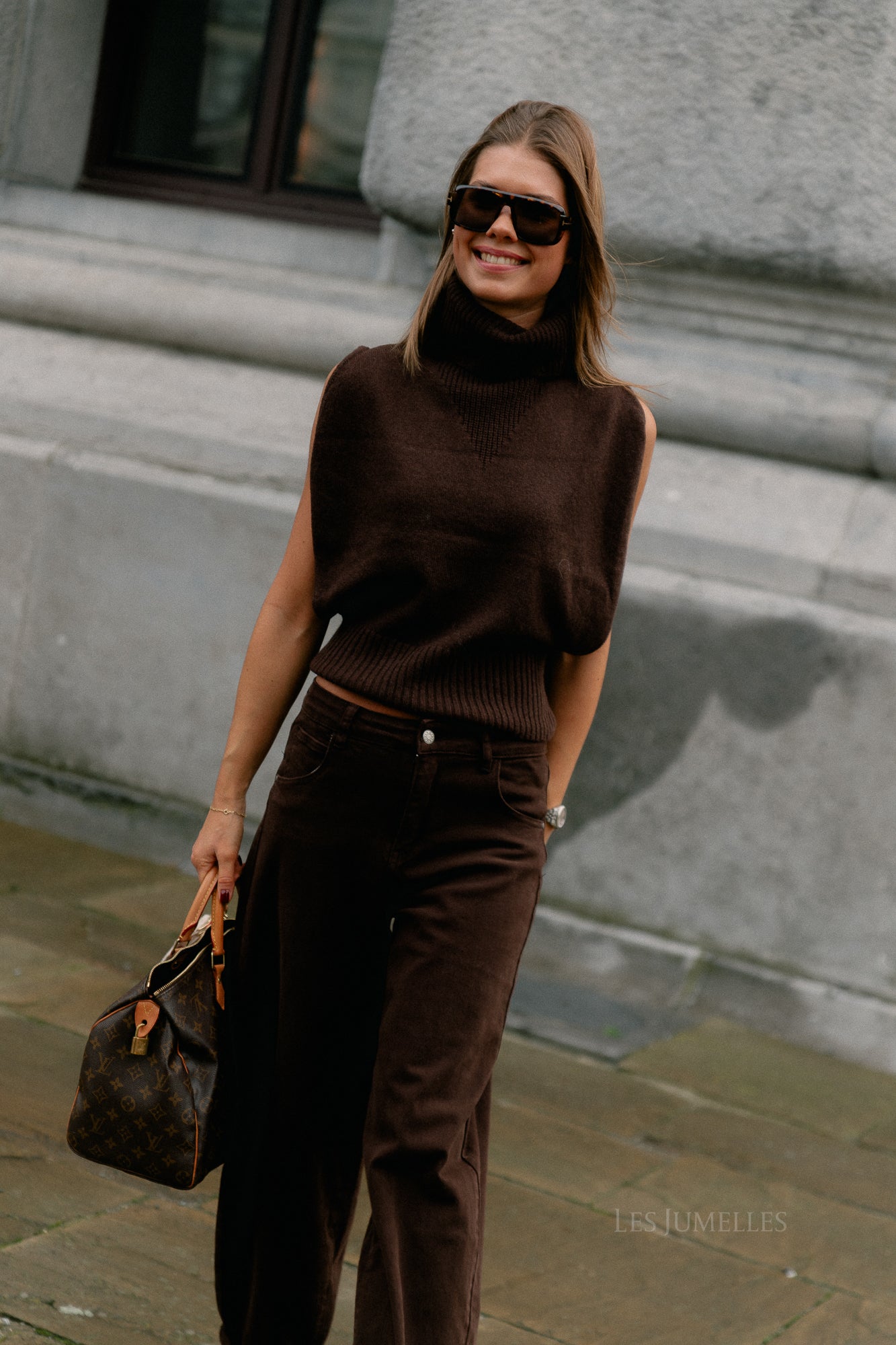 ROUCleo roll neck knit west chicory coffee