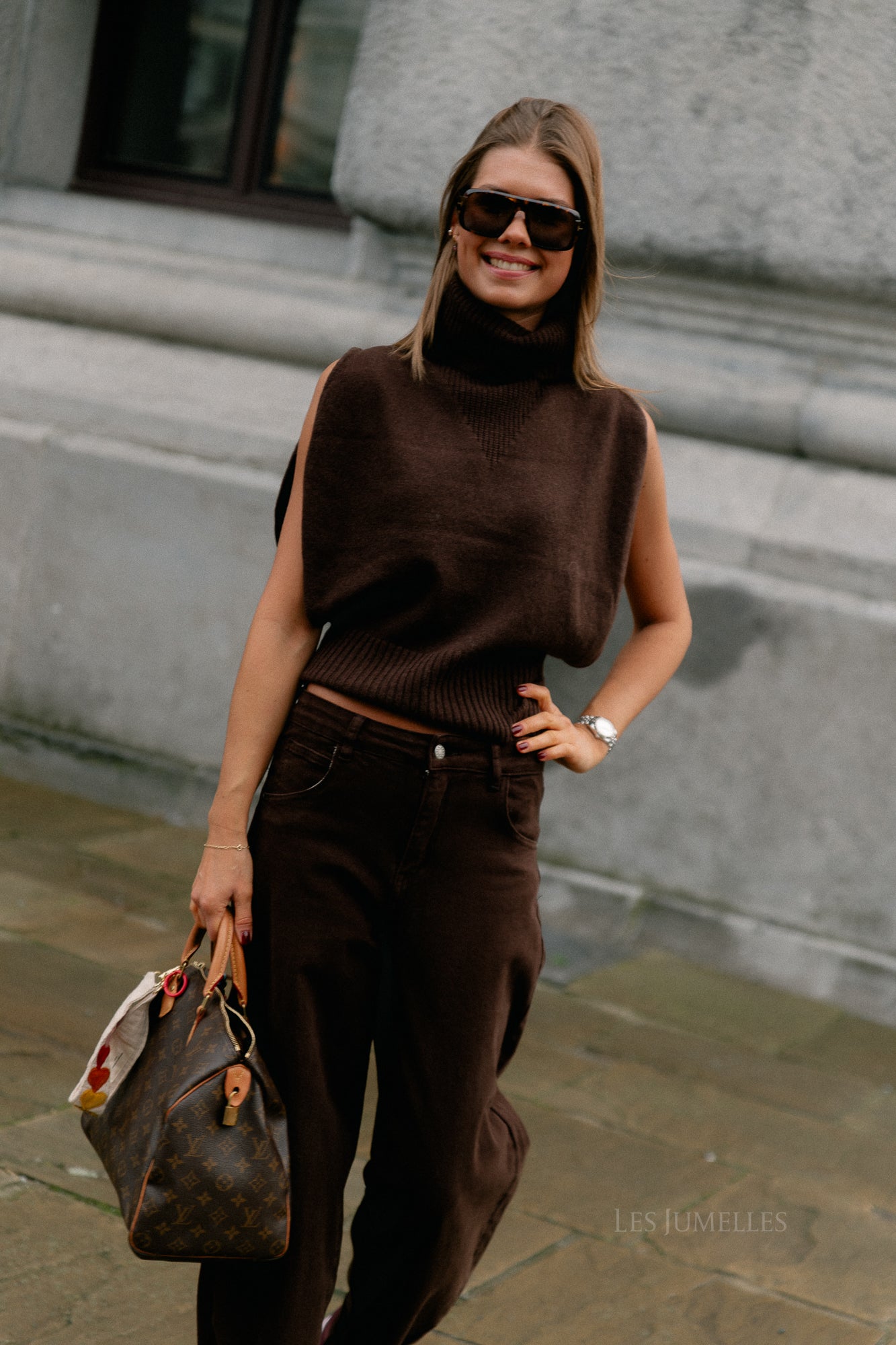 ROUCleo roll neck knit west chicory coffee