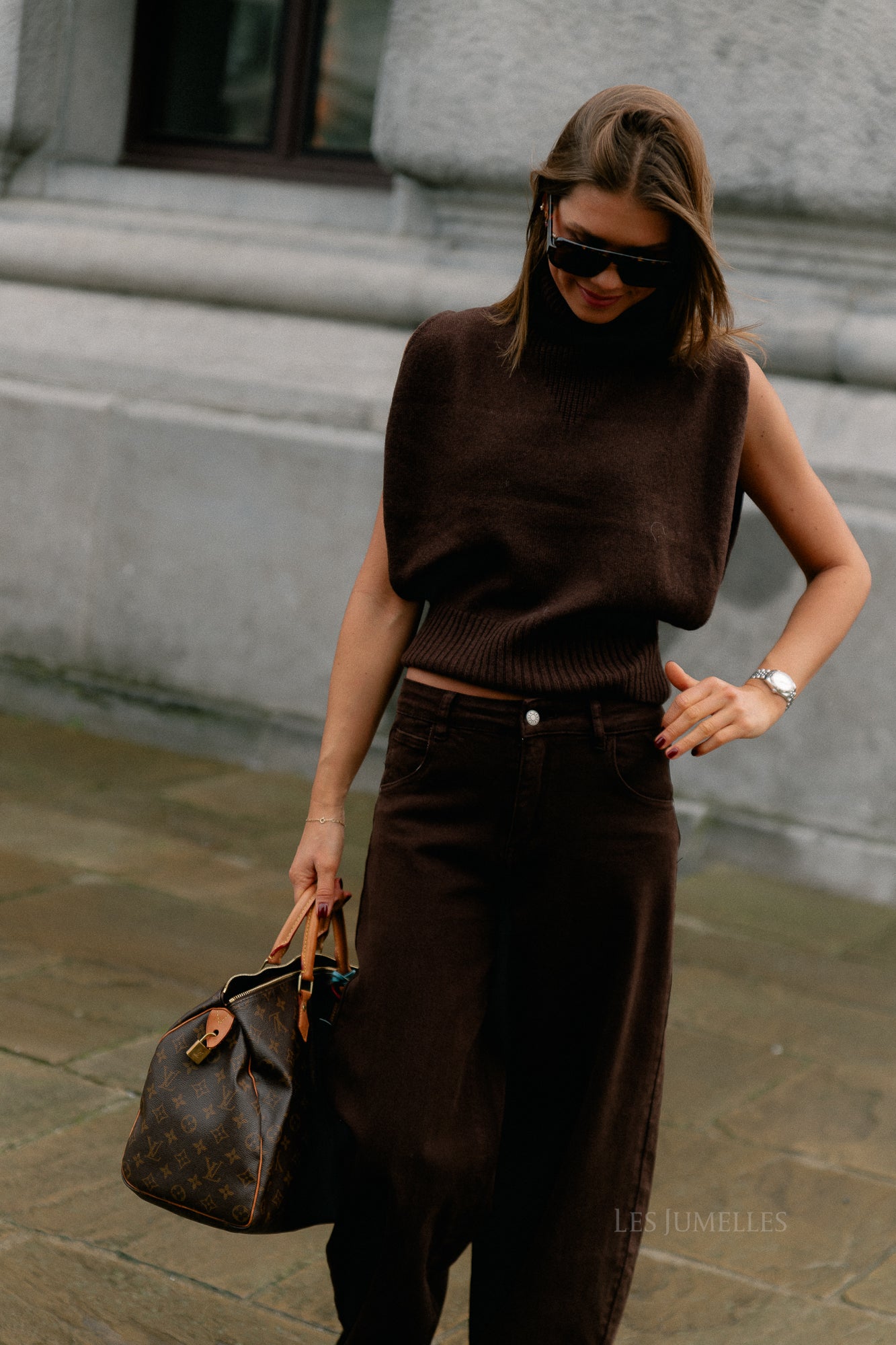 ROUCleo roll neck knit west chicory coffee