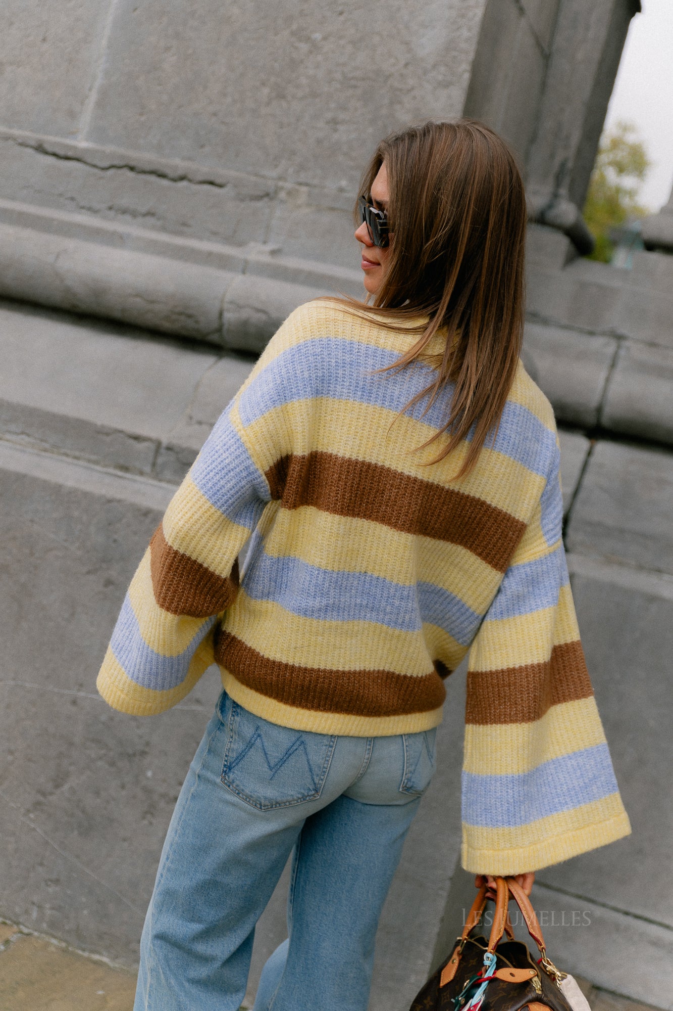 Alex jumper multi stripe yellow