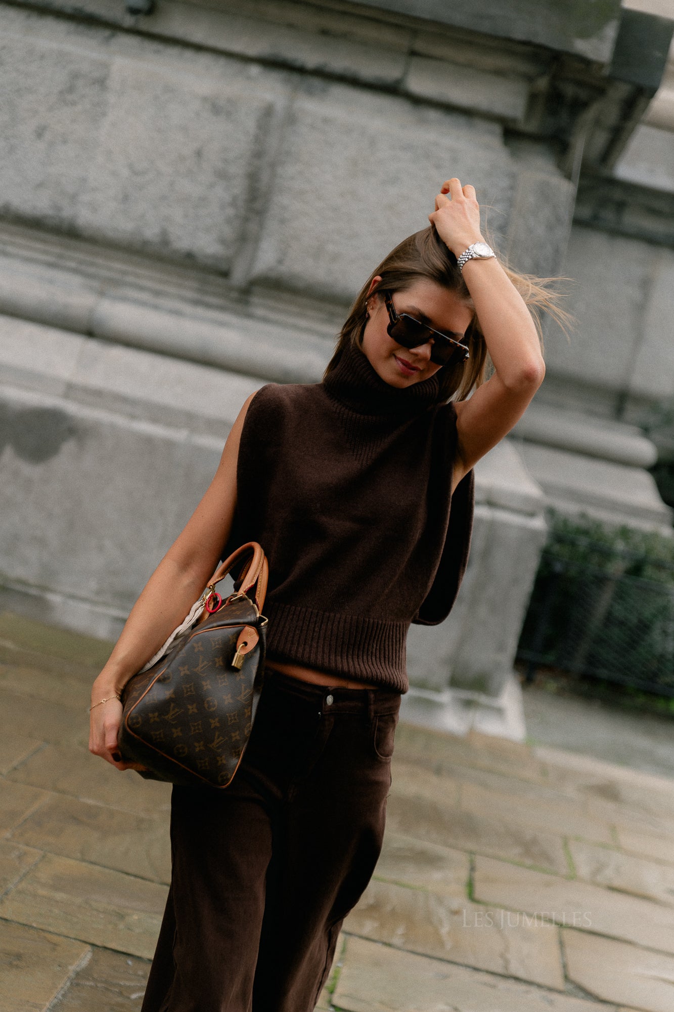 ROUCleo roll neck knit west chicory coffee