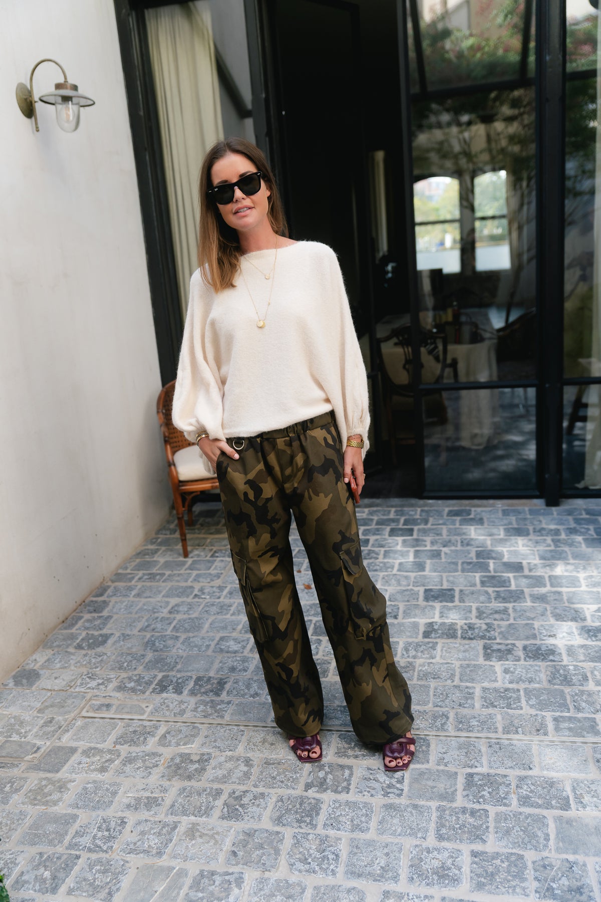 Drew cropped sweater beige