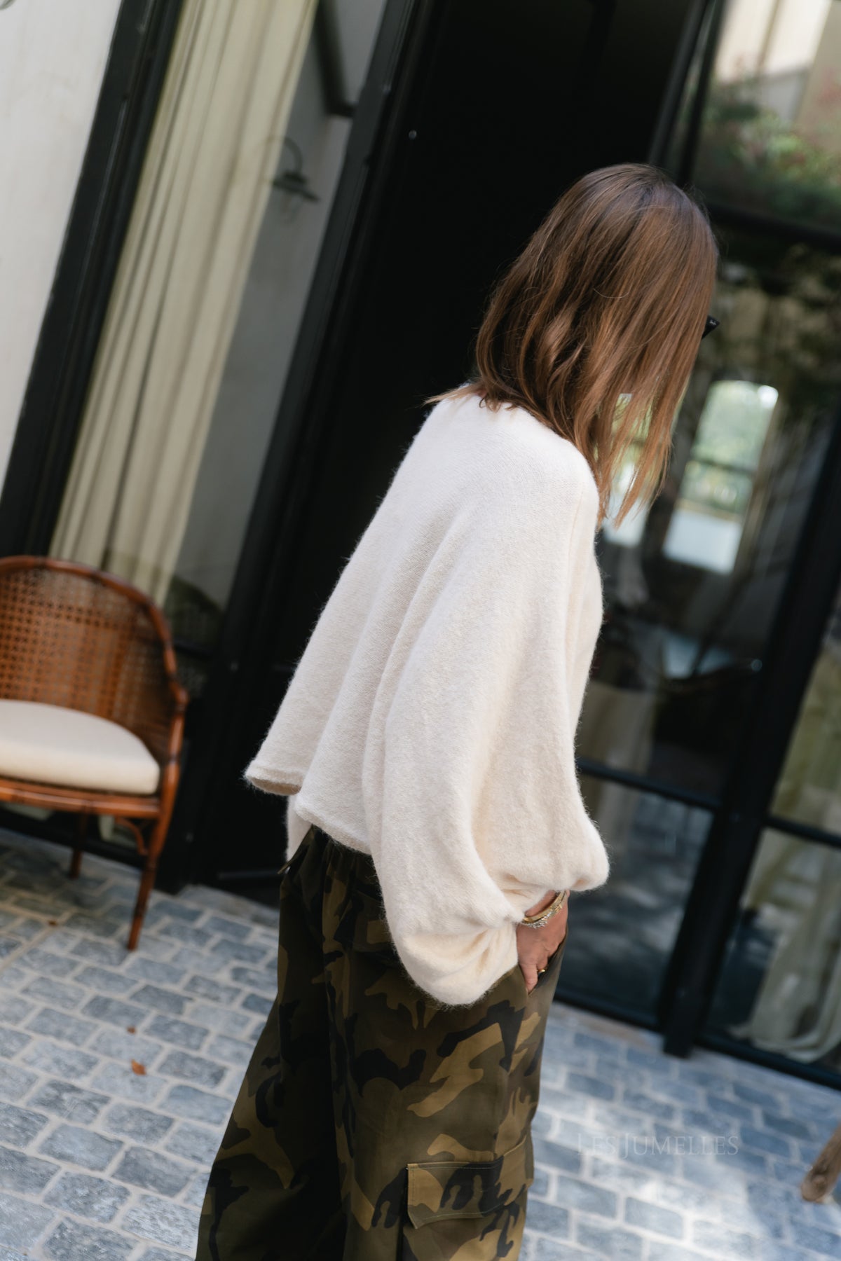 Drew cropped sweater beige