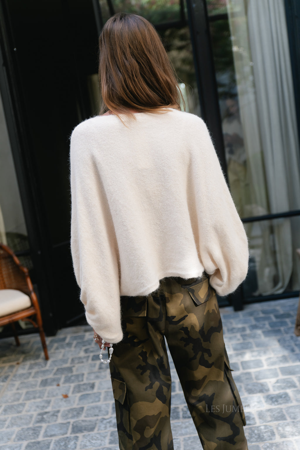 Drew cropped sweater beige