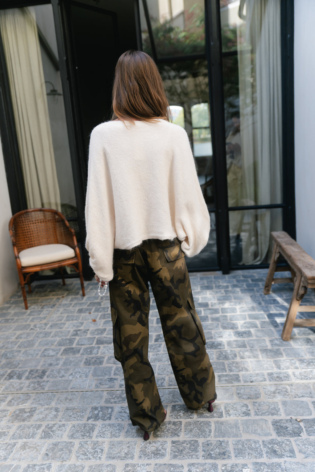 Drew cropped sweater beige