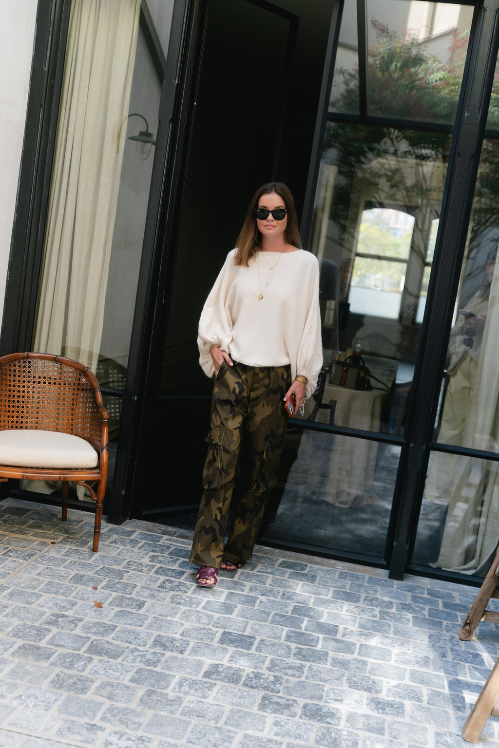 Drew cropped sweater beige