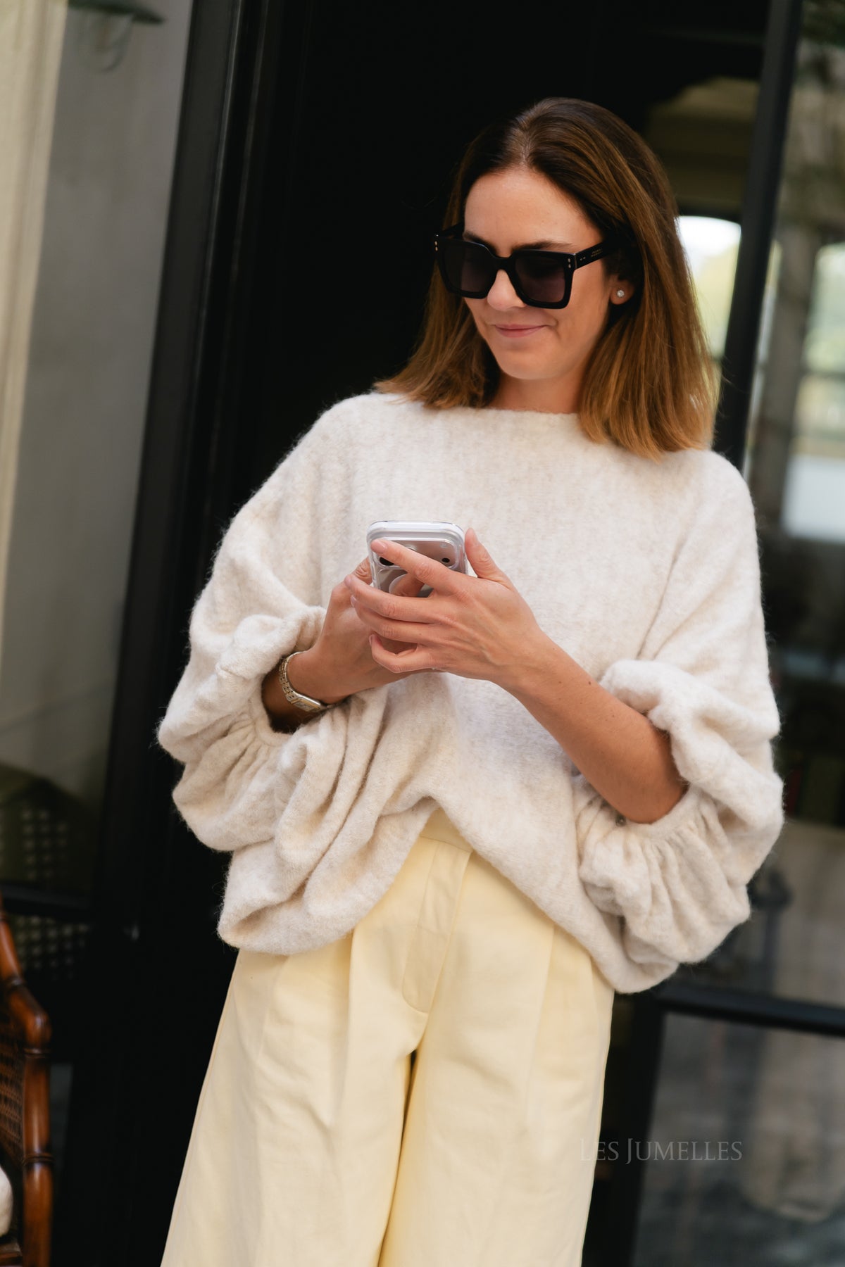 Liz jumper bleached sand melange