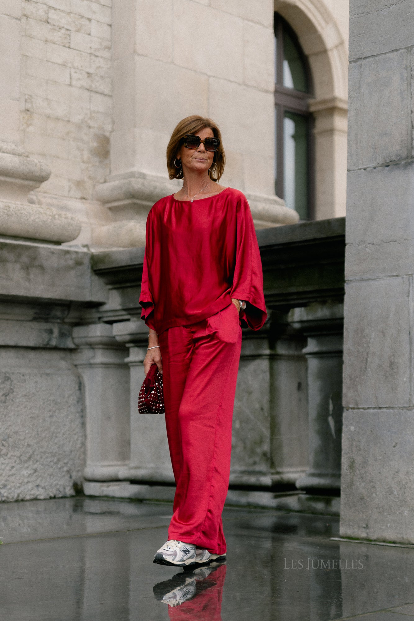 YASVima HMW satin pants show jester red