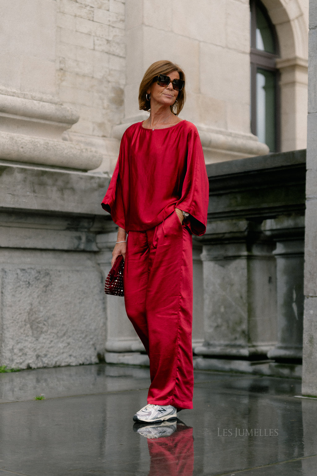 YASVima HMW satin pants show jester red