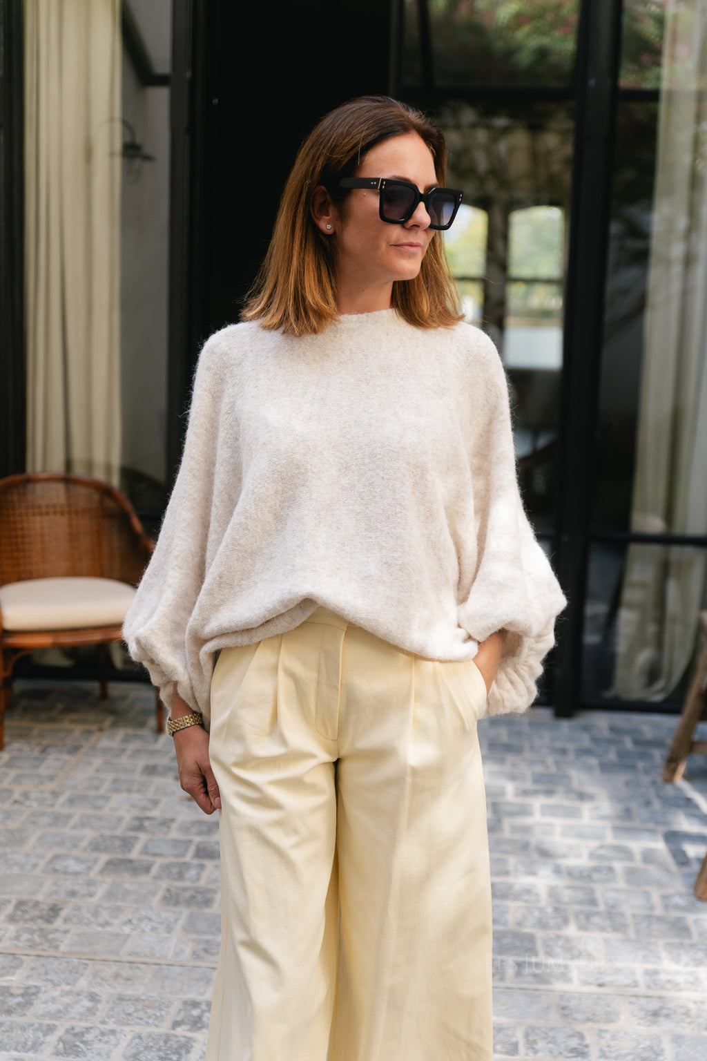 Liz jumper bleached sand melange