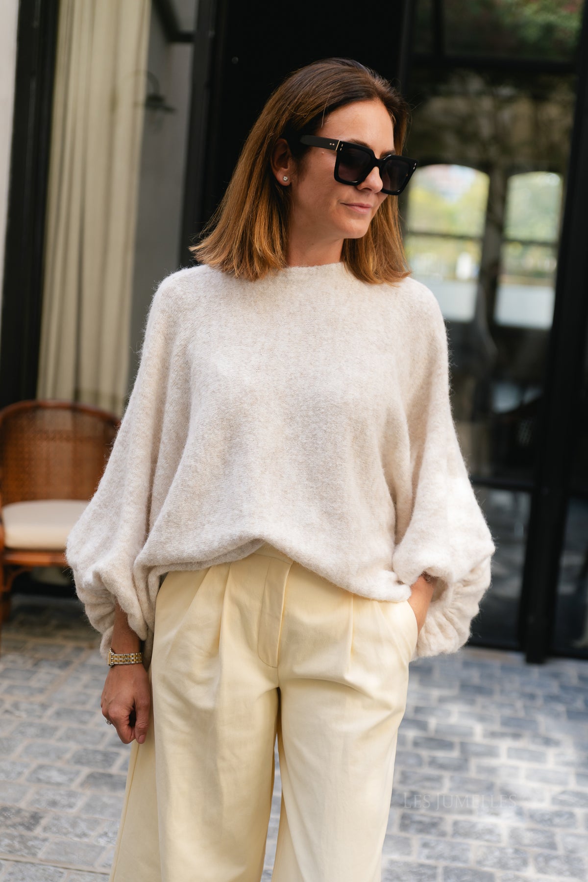 Liz jumper bleached sand melange